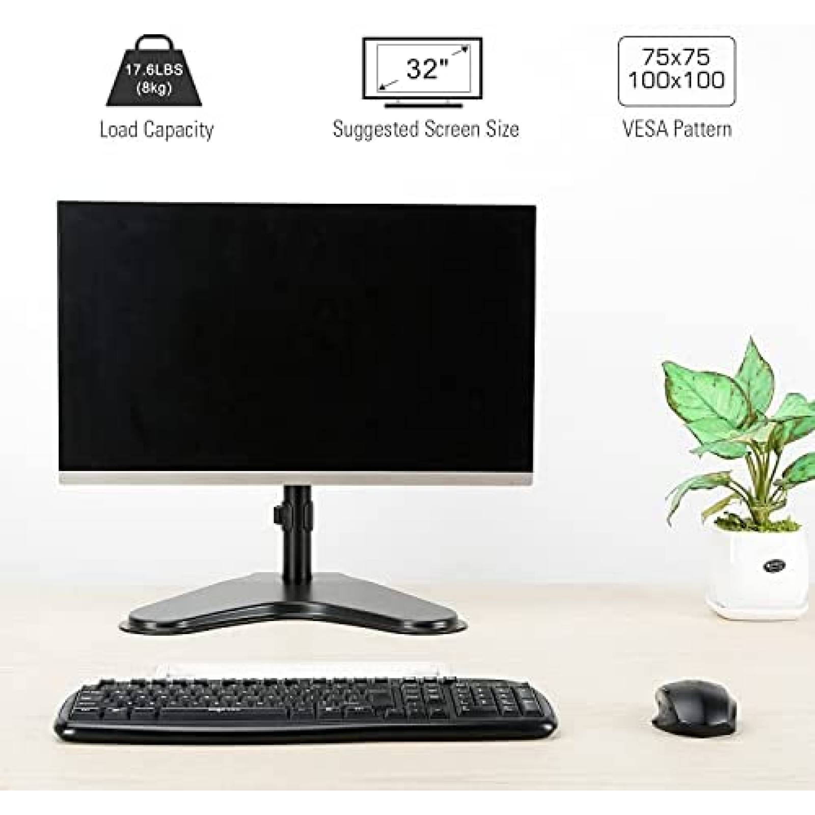 Soporte Monitor MOUNTUP MU0023 32" Ajustable -Negro