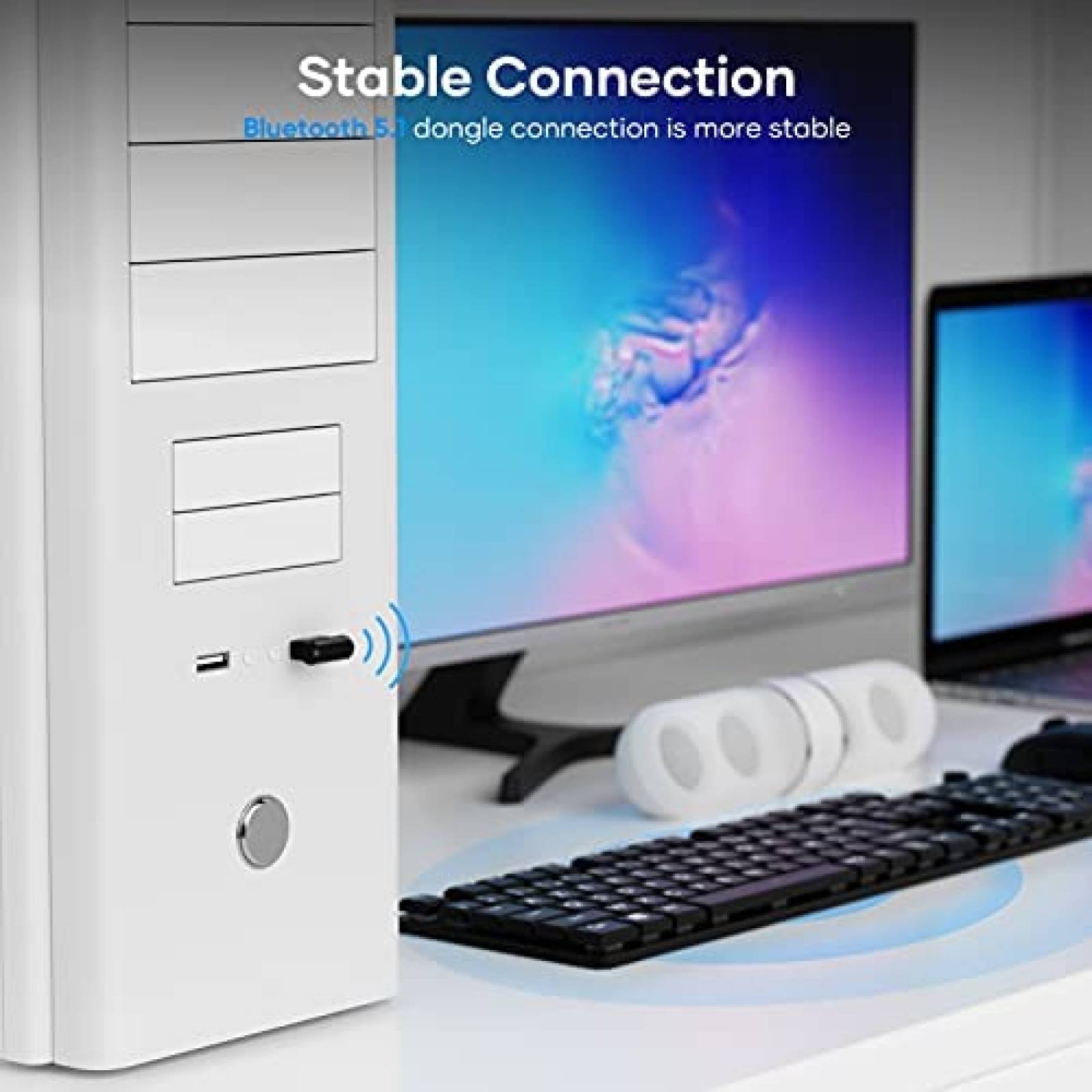 Adaptador Bluetooth XDO 5.1 EDR 3 Mbps para PC -Negro