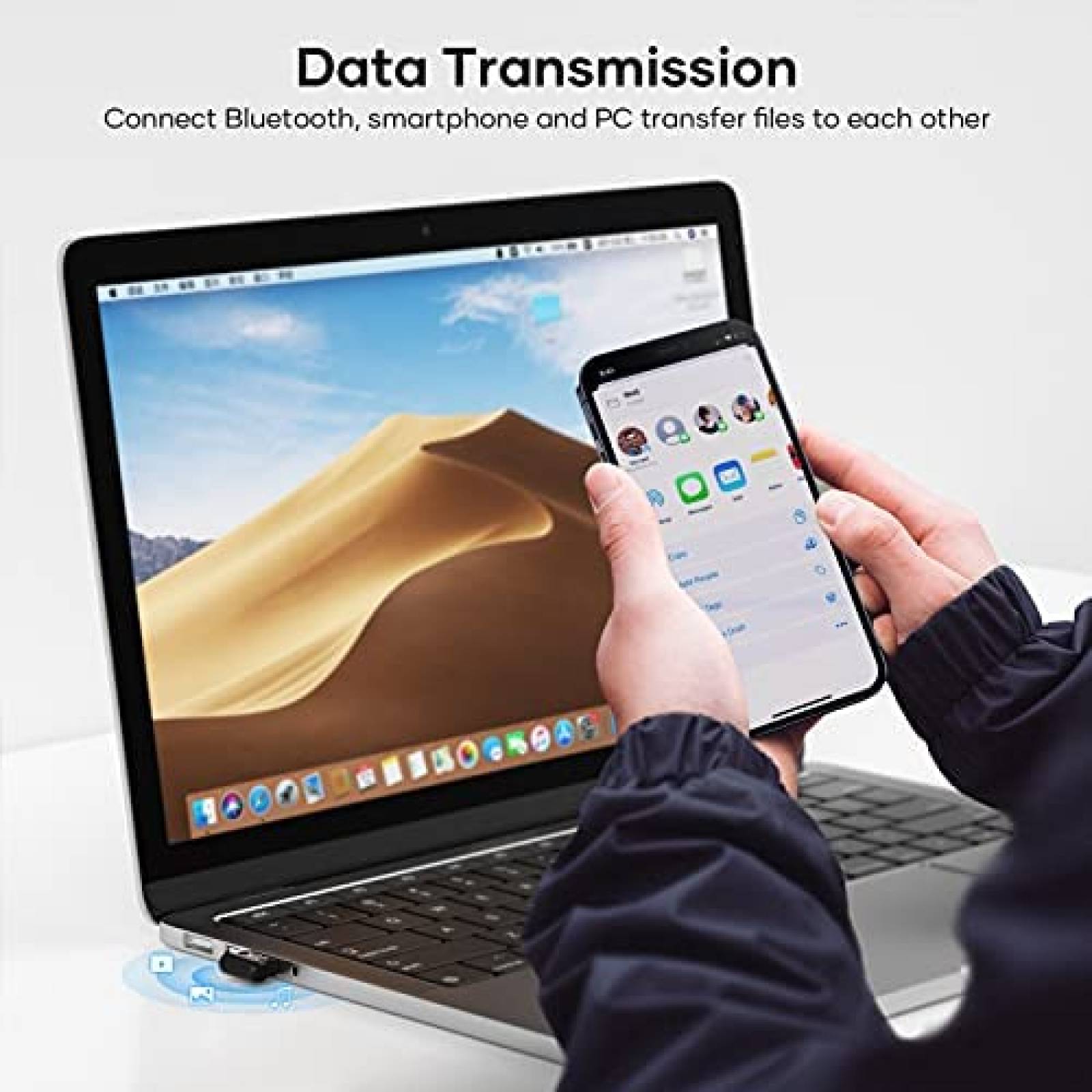 Adaptador Bluetooth XDO 5.1 EDR 3 Mbps para PC -Negro