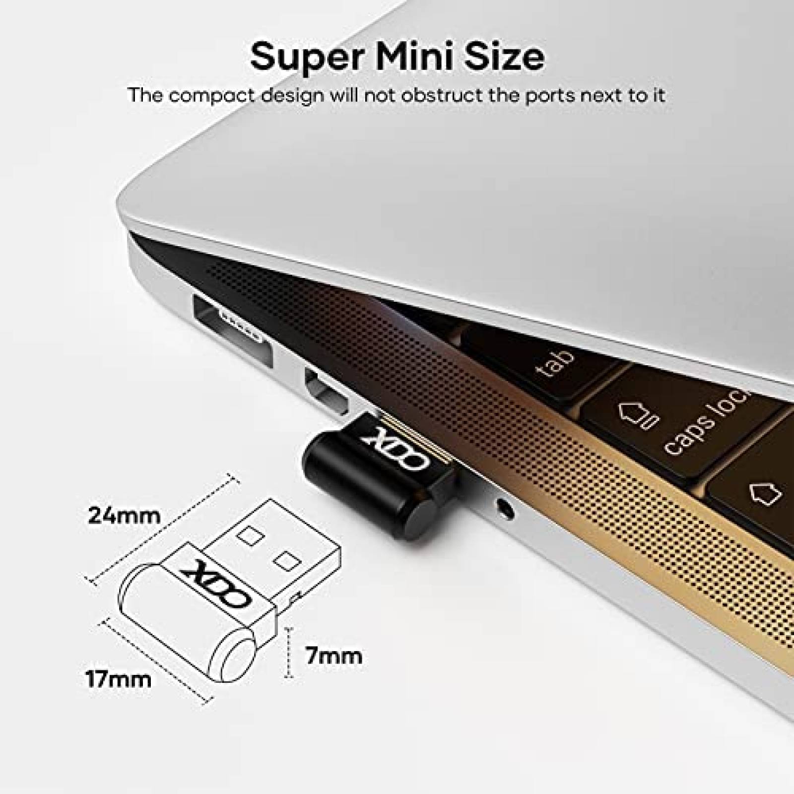 Adaptador Bluetooth XDO 5.1 EDR 3 Mbps para PC -Negro