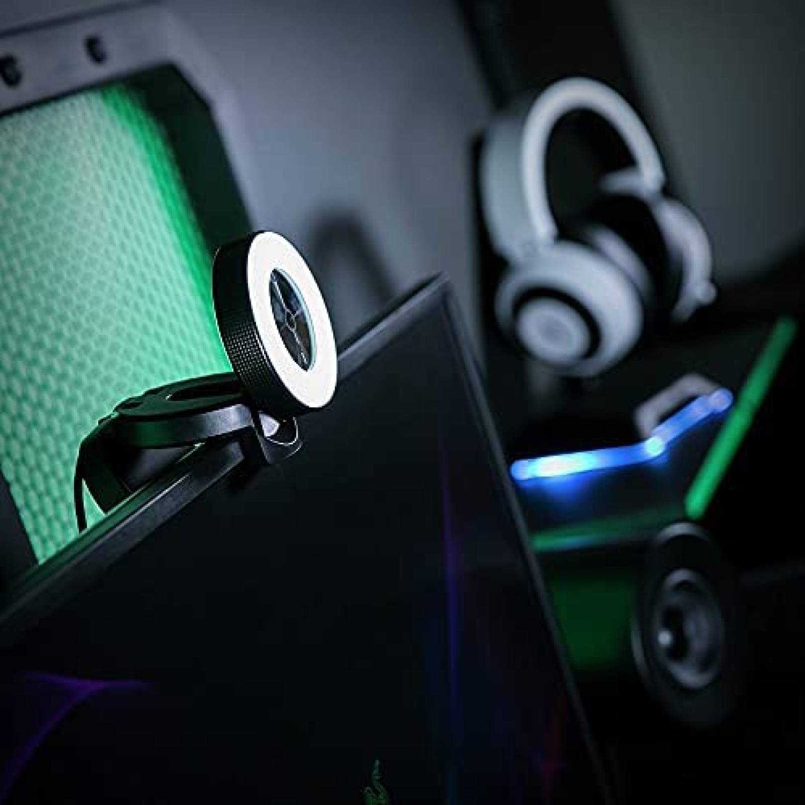 Camara web de transmision con luz de anillo Razer Kiko 1080p