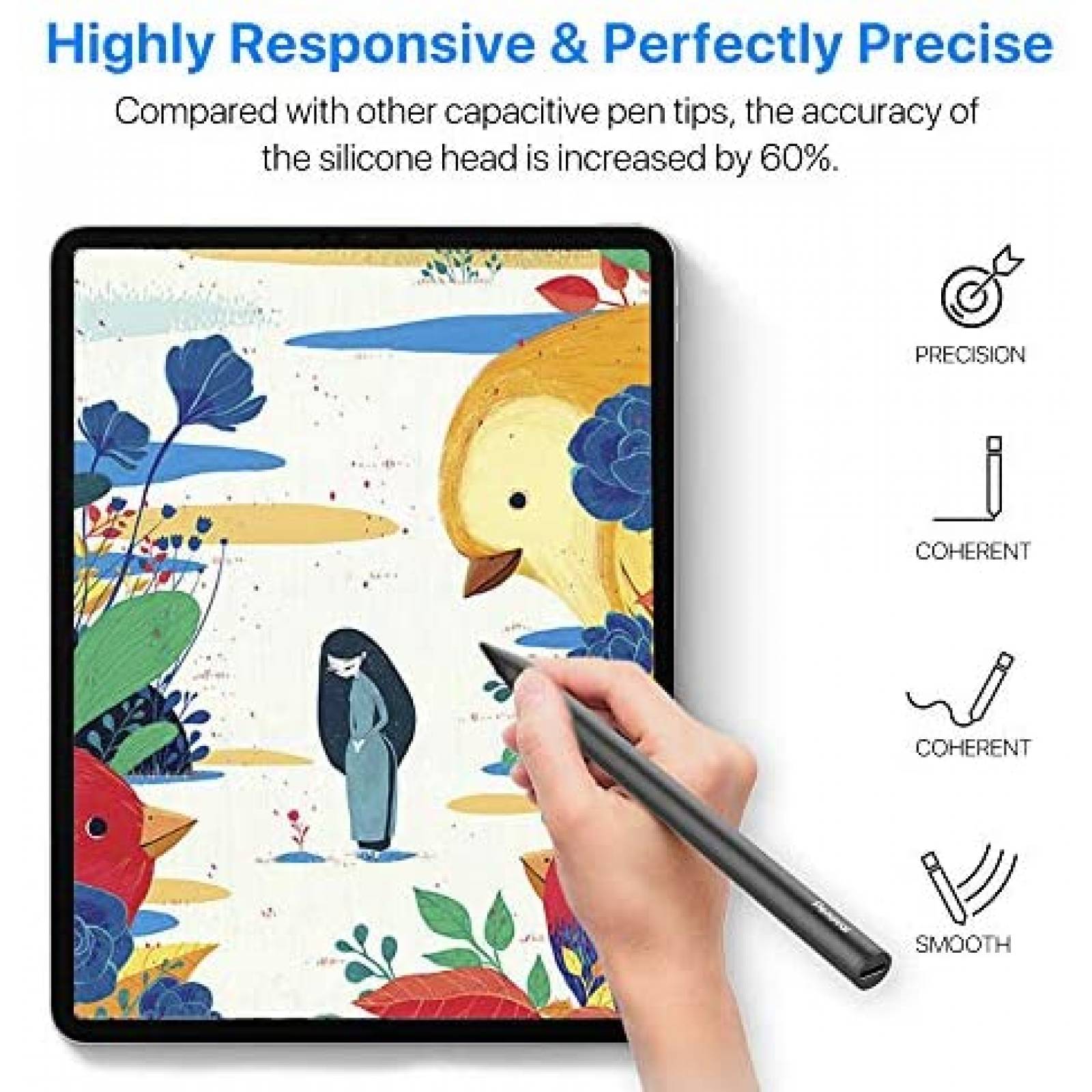 Lapiz digital Penoval iPad Compatible 12.9" 20hrs -Negro