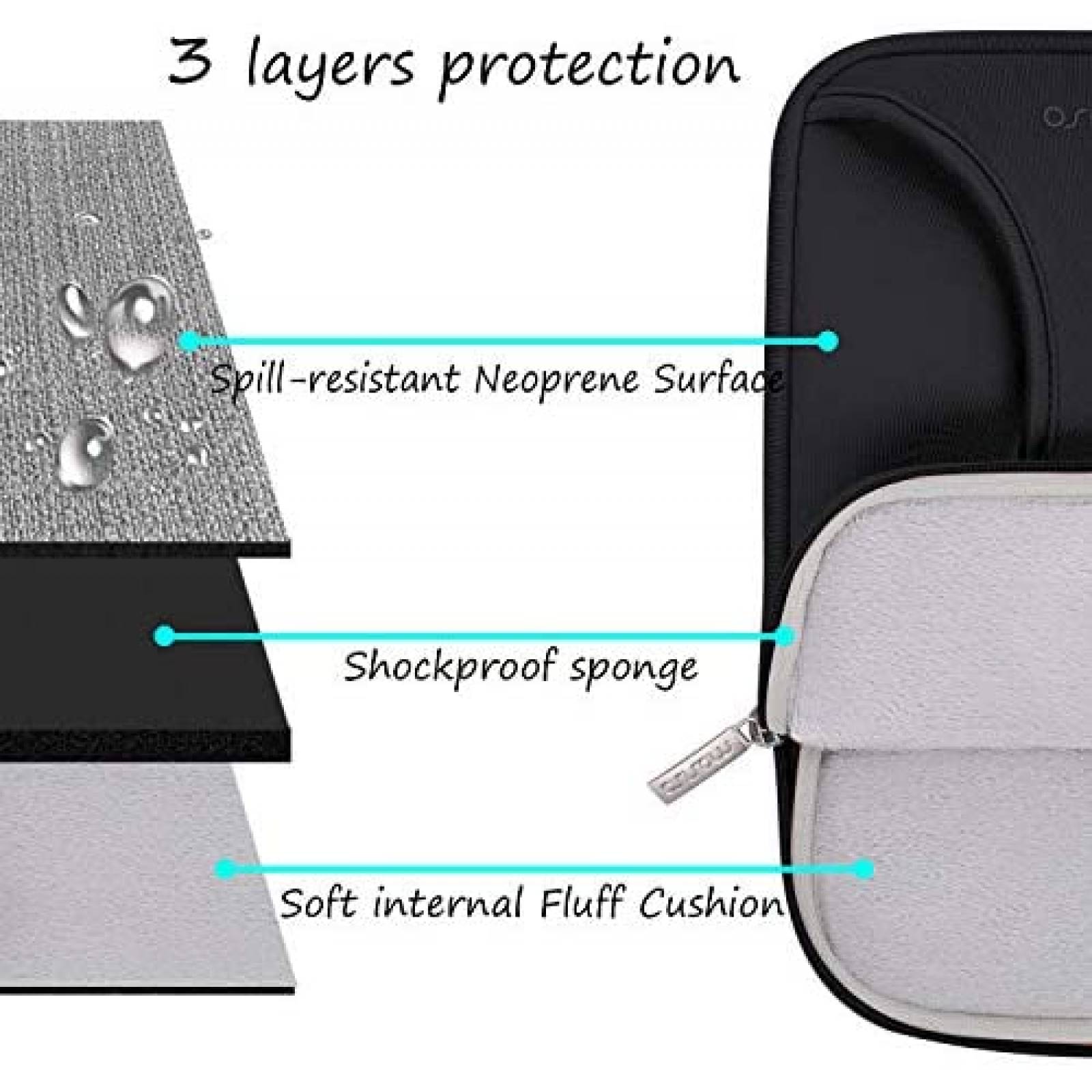 Maletin MOSISO Para Laptop 13-13.3'' Impermeable -Negro