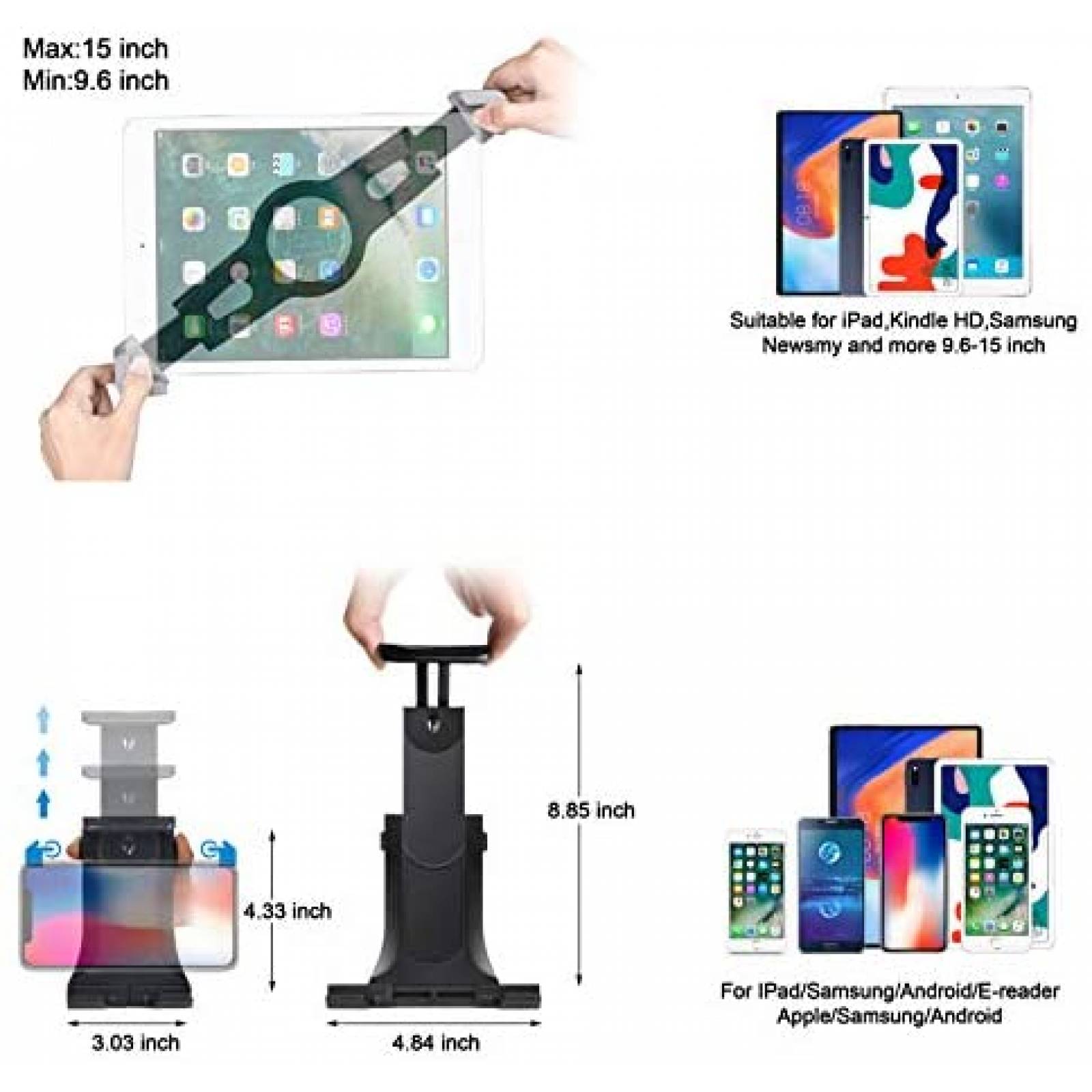 Tripoide T-SIGN Ajustable Rotatorio 360 14.5" -Negro