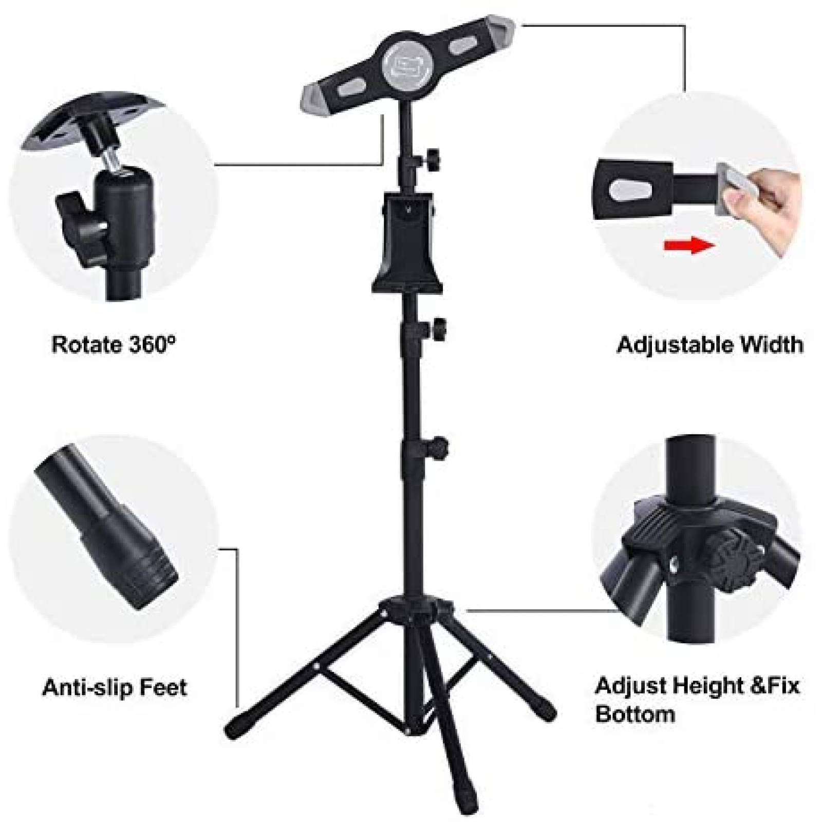 Tripoide T-SIGN Ajustable Rotatorio 360 14.5" -Negro