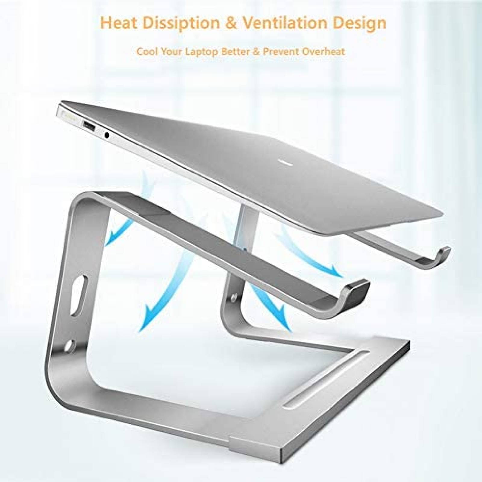 Soporte Laptop Harita NoteBook Ergonomica Aluminio 16" -Gris