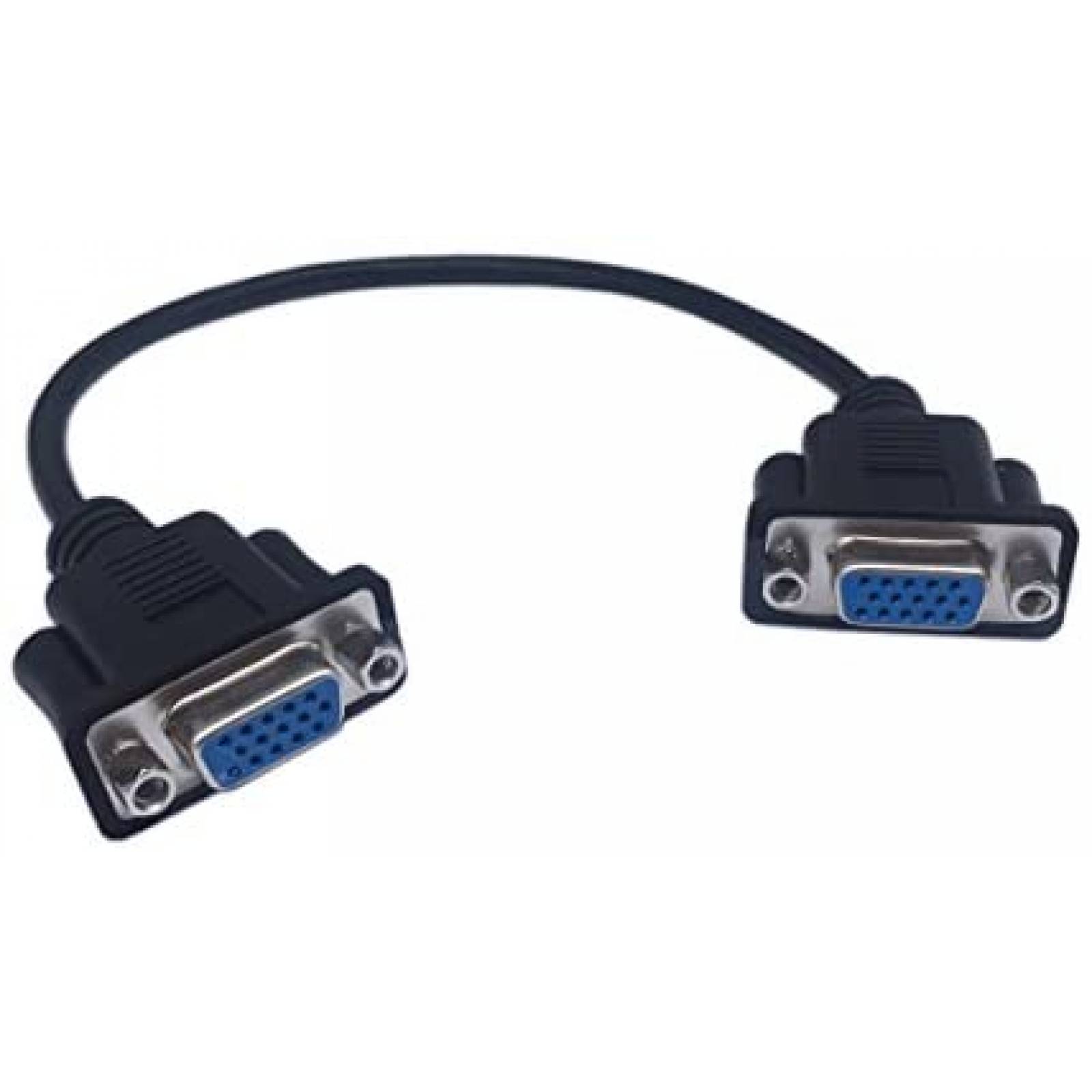 Cable VGA CERRXIAN Hembra a Hembra de 1 Pies 15 Pin -Negro