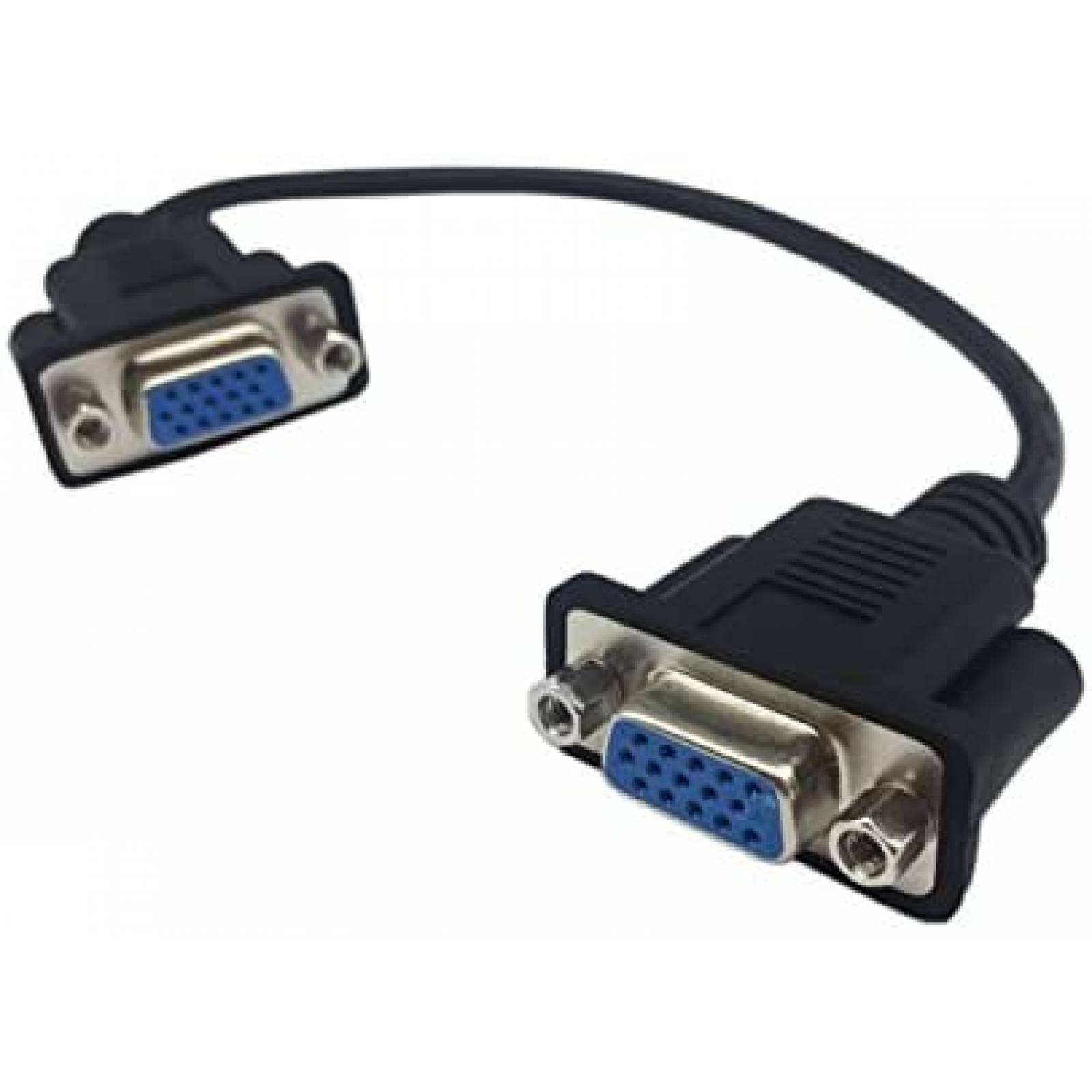 Cable VGA CERRXIAN Hembra a Hembra de 1 Pies 15 Pin -Negro