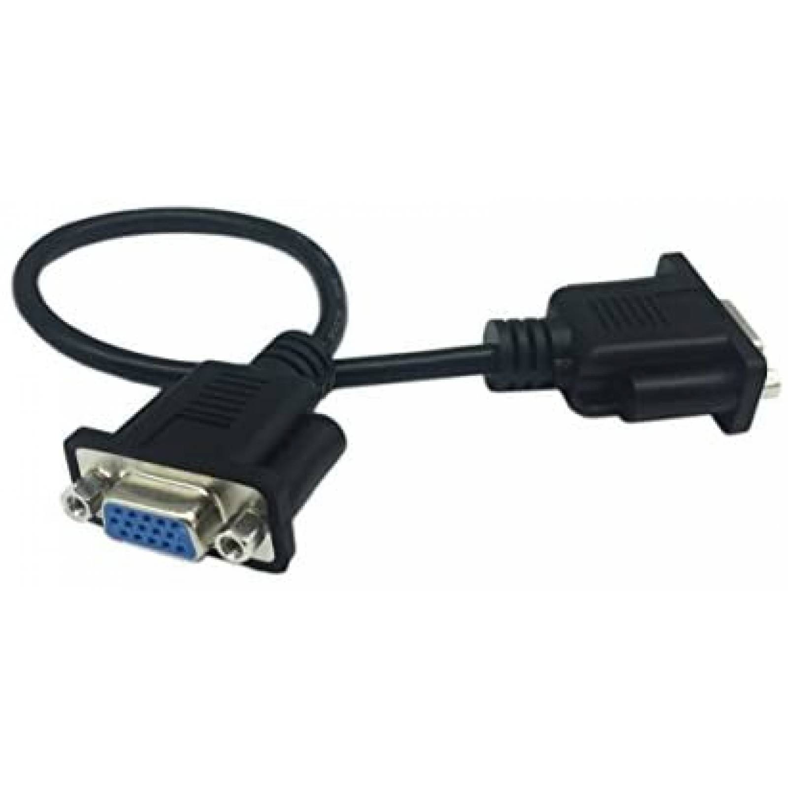 Cable VGA CERRXIAN Hembra a Hembra de 1 Pies 15 Pin -Negro