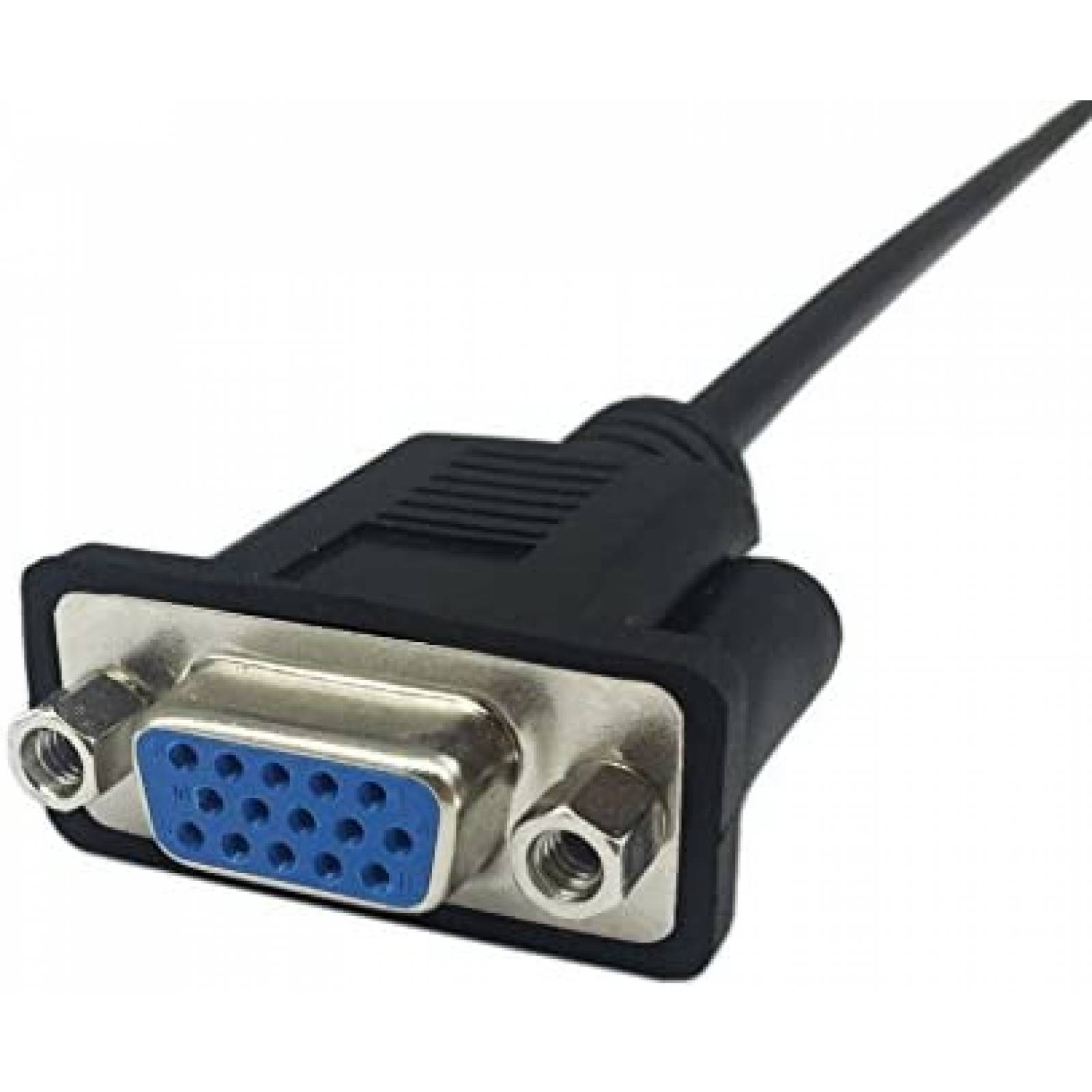 Cable VGA CERRXIAN Hembra a Hembra de 1 Pies 15 Pin -Negro