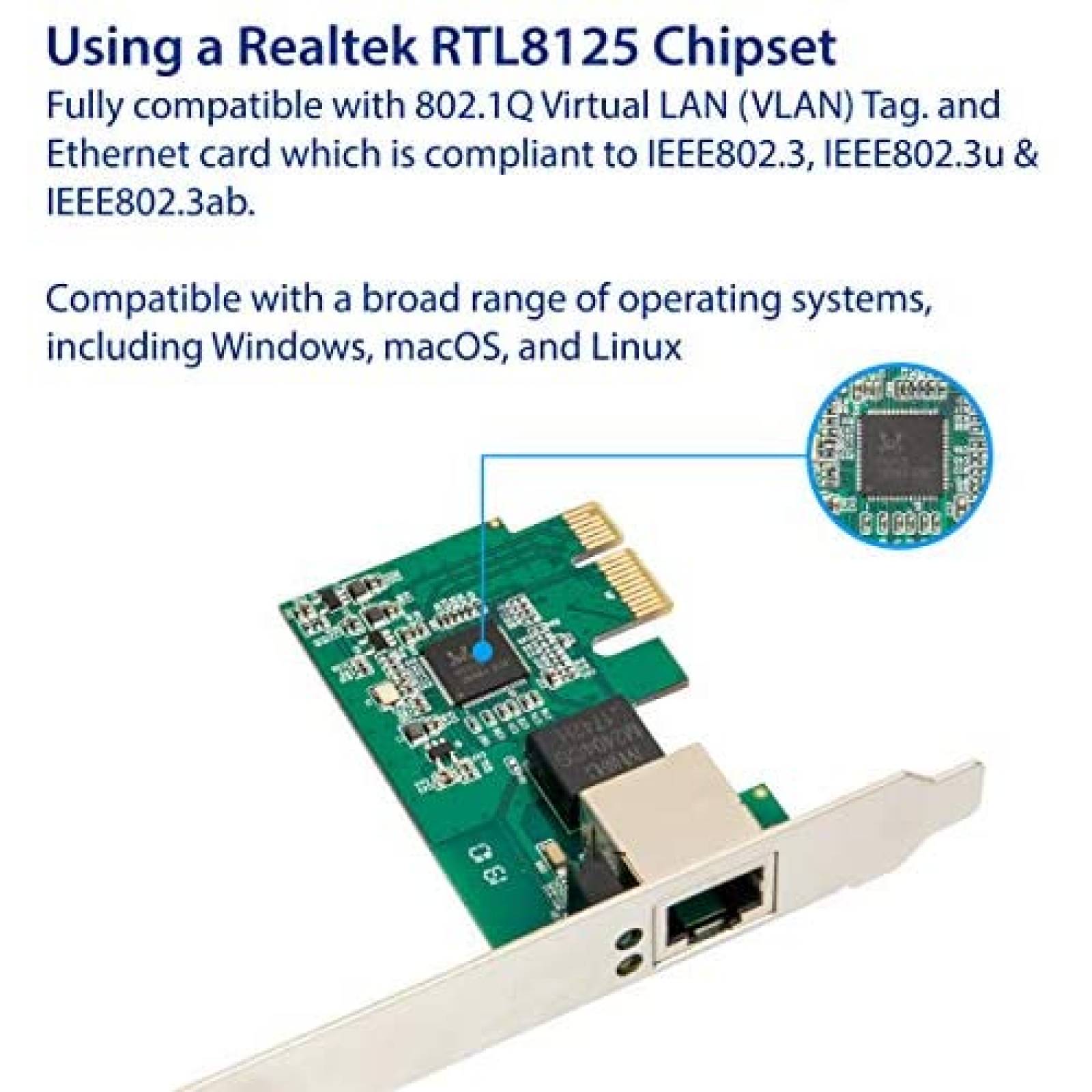 Tarjeta de interfaz de red Syba 2.5 Gigabit Ethernet PCI-E
