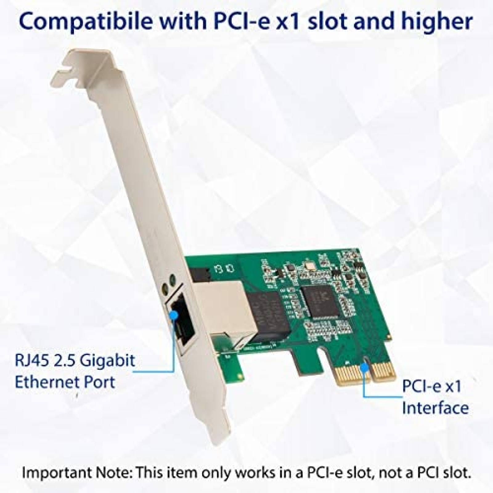 Tarjeta de interfaz de red Syba 2.5 Gigabit Ethernet PCI-E