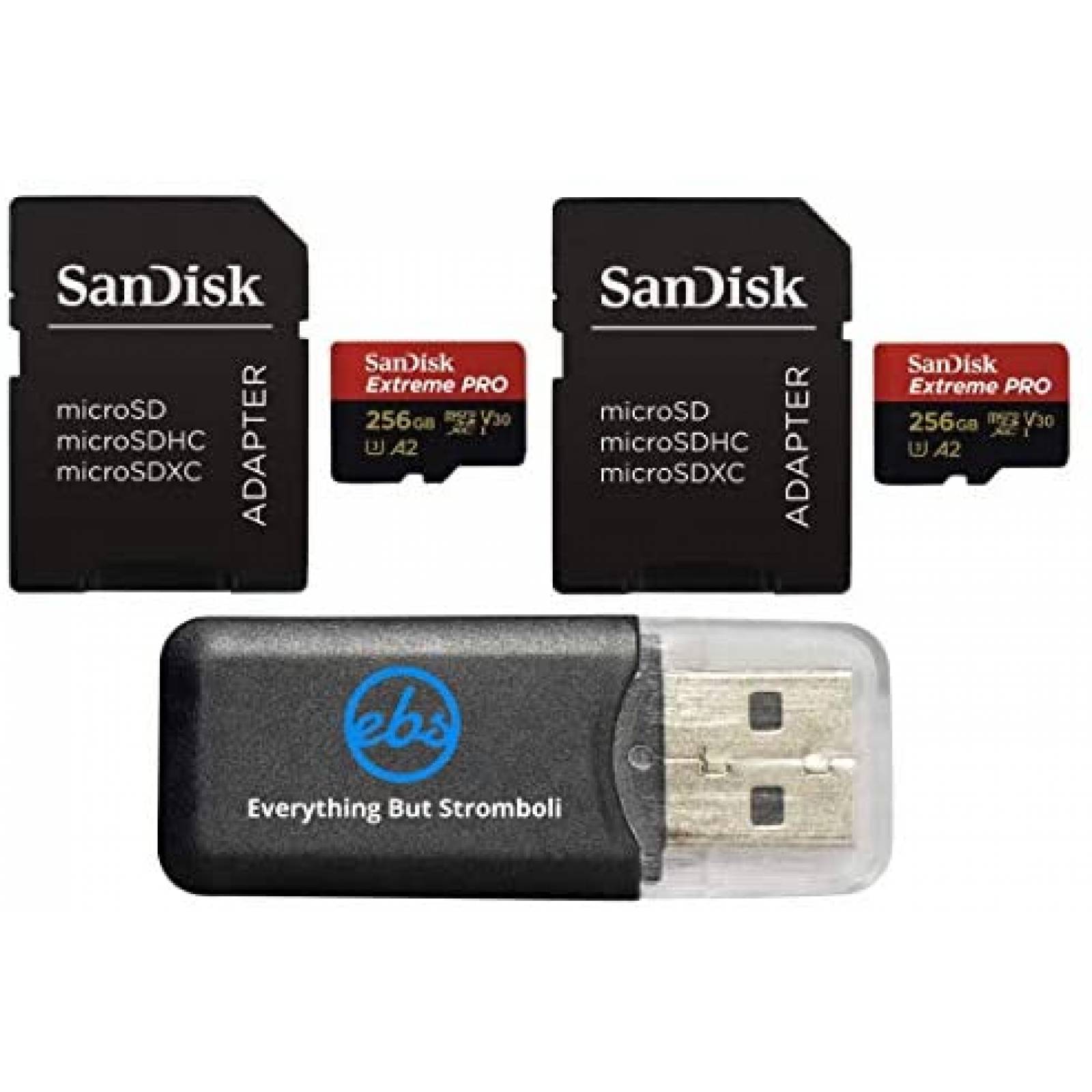 Tarjetas MicroSD SanDisk 2 Pzs 256GB para GoPro Hero 8