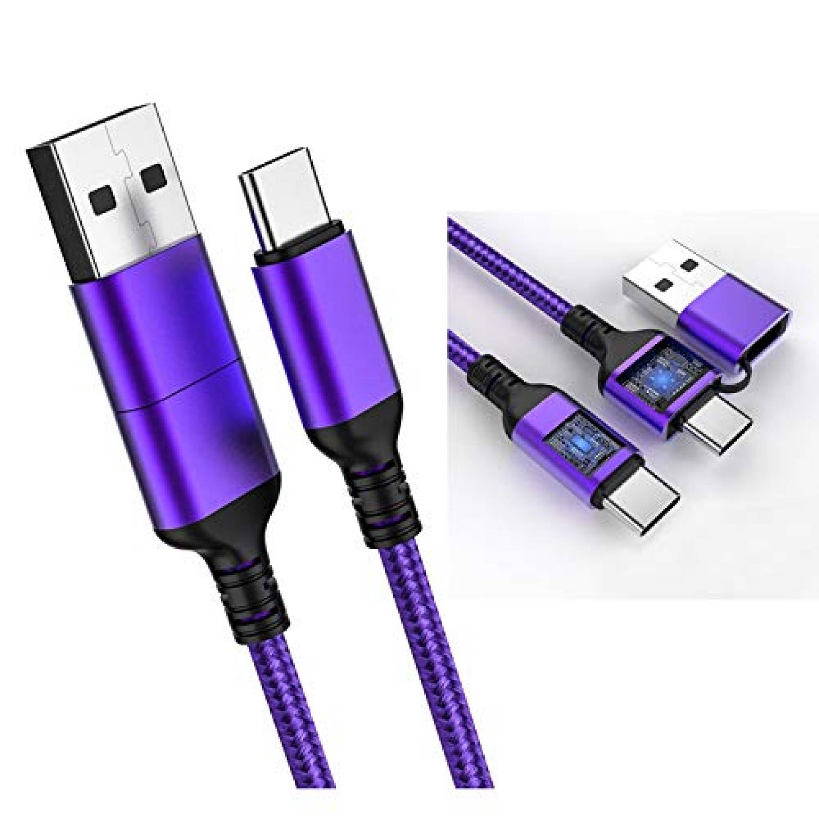 Cable USB xiongweida Tablet Micro USB Tipo C -Morado