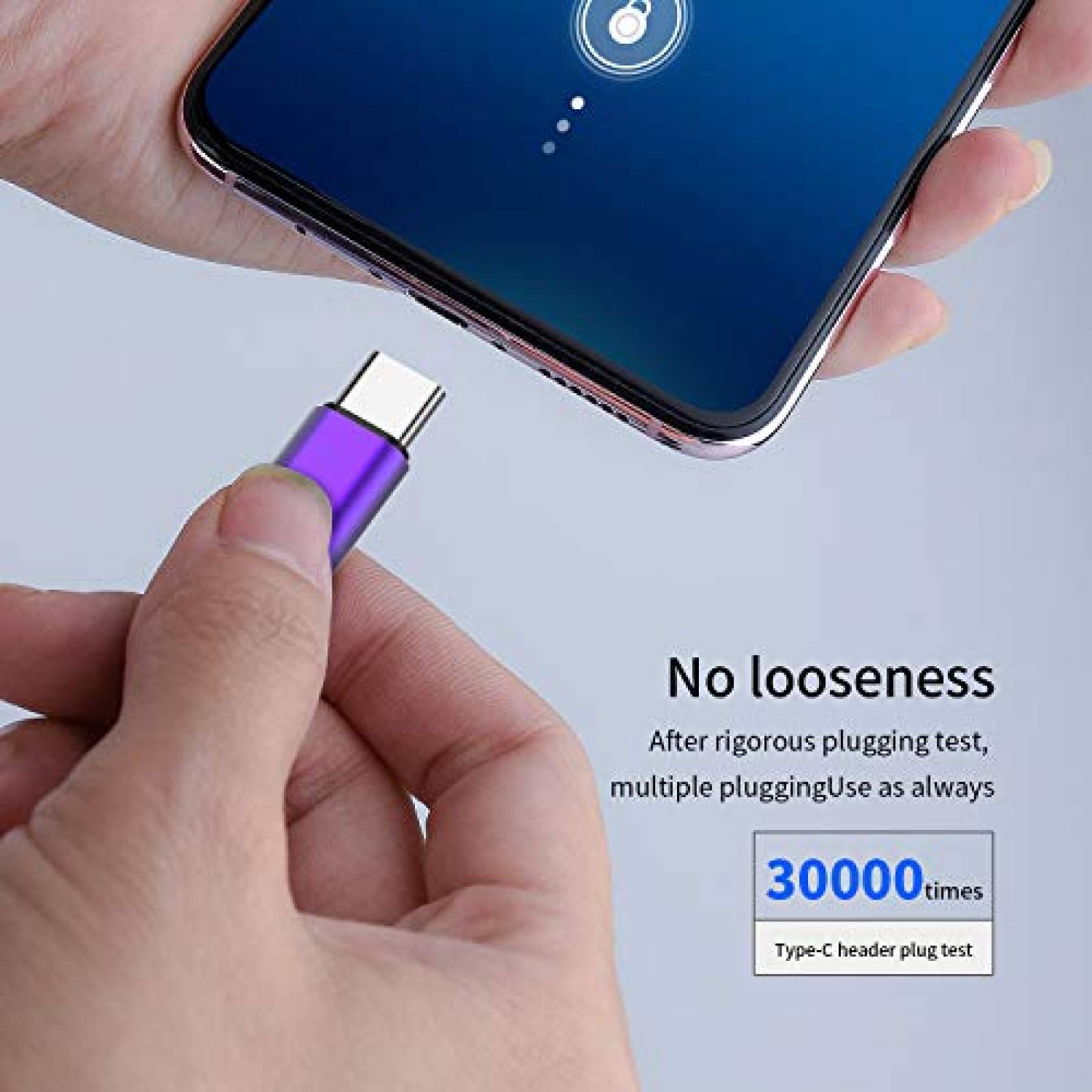 Cable USB xiongweida Tablet Micro USB Tipo C -Morado