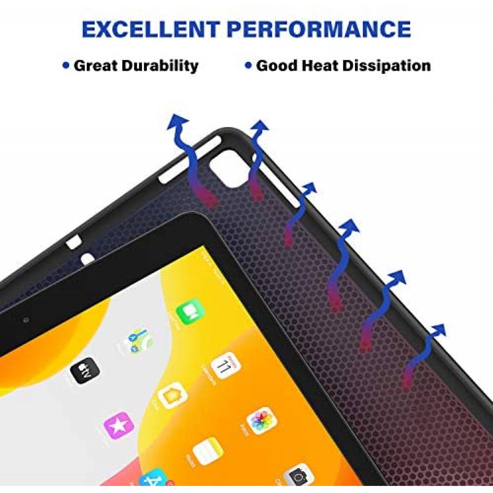 Funda OMOTON Compatible Para Apple iPad Con Teclado -Negro