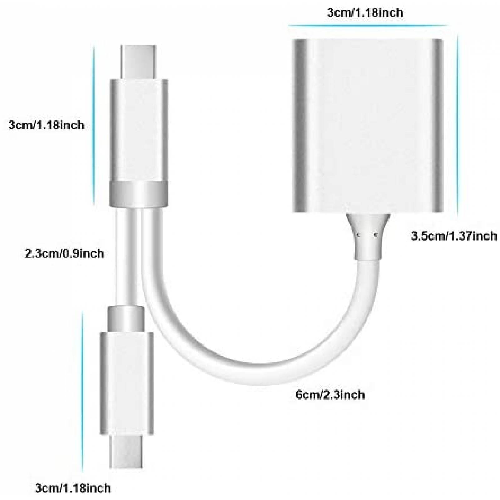 USB C a Lector de tarjetas SD ELETRAND de aluminio -Plateado
