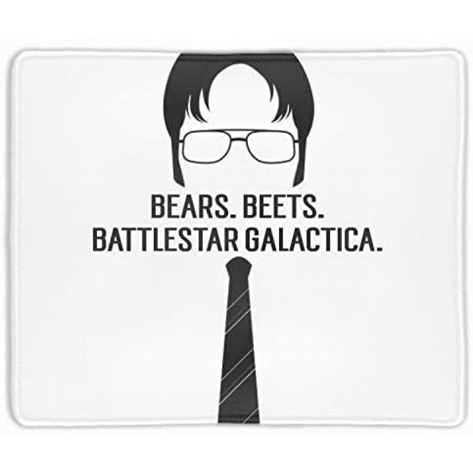 Mouse Pad Cafl de 9.8  11.8" Dwight Schrute -Blanco