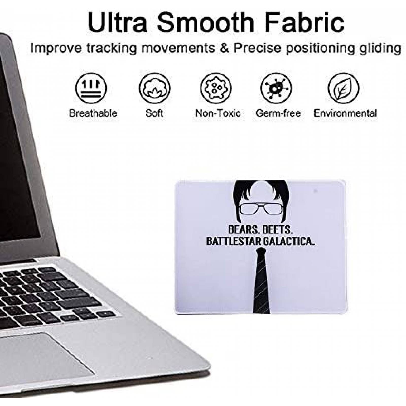 Mouse Pad Cafl de 9.8  11.8" Dwight Schrute -Blanco