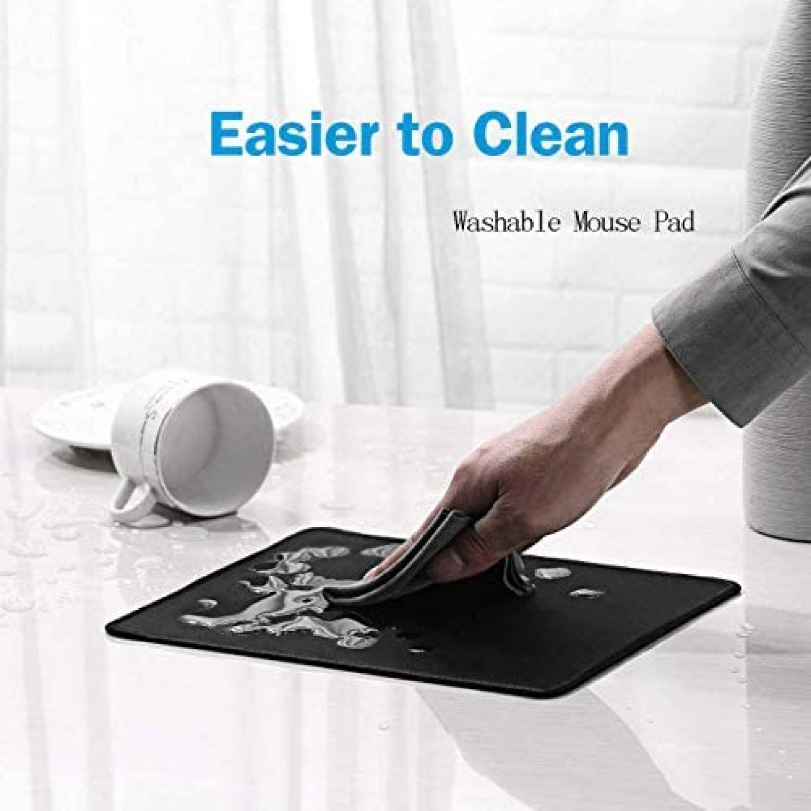 Mouse Pad Cafl de 9.8  11.8" Dwight Schrute -Blanco