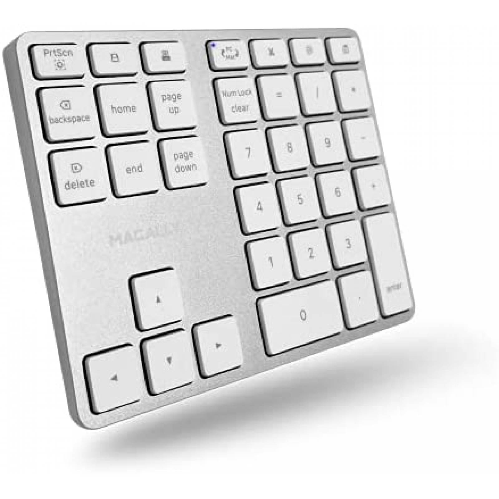 Teclado Numerico Macally Bluetooth de 35 Teclas -Plata