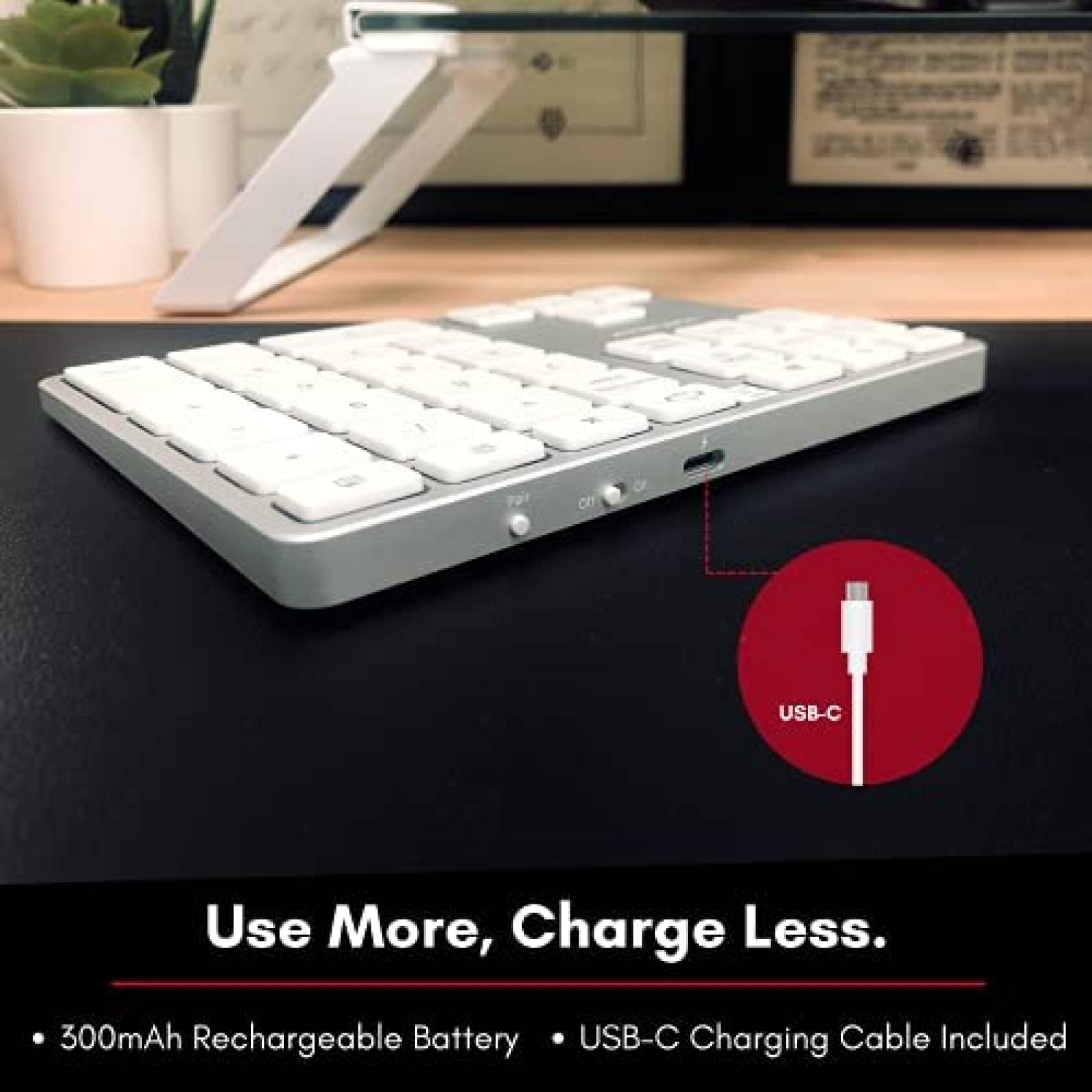 Teclado Numerico Macally Bluetooth de 35 Teclas -Plata