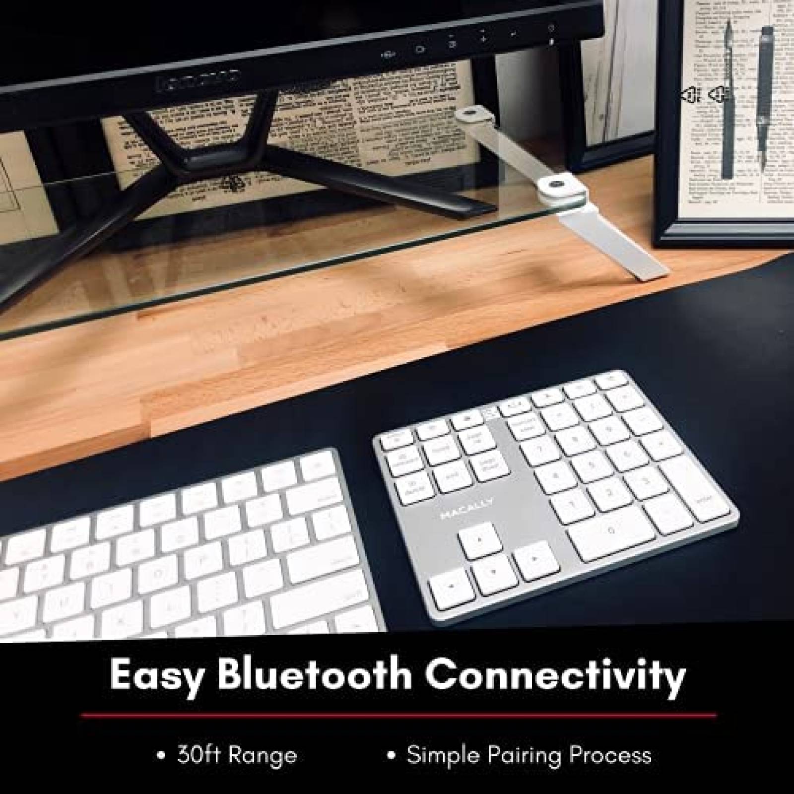Teclado Numerico Macally Bluetooth de 35 Teclas -Plata