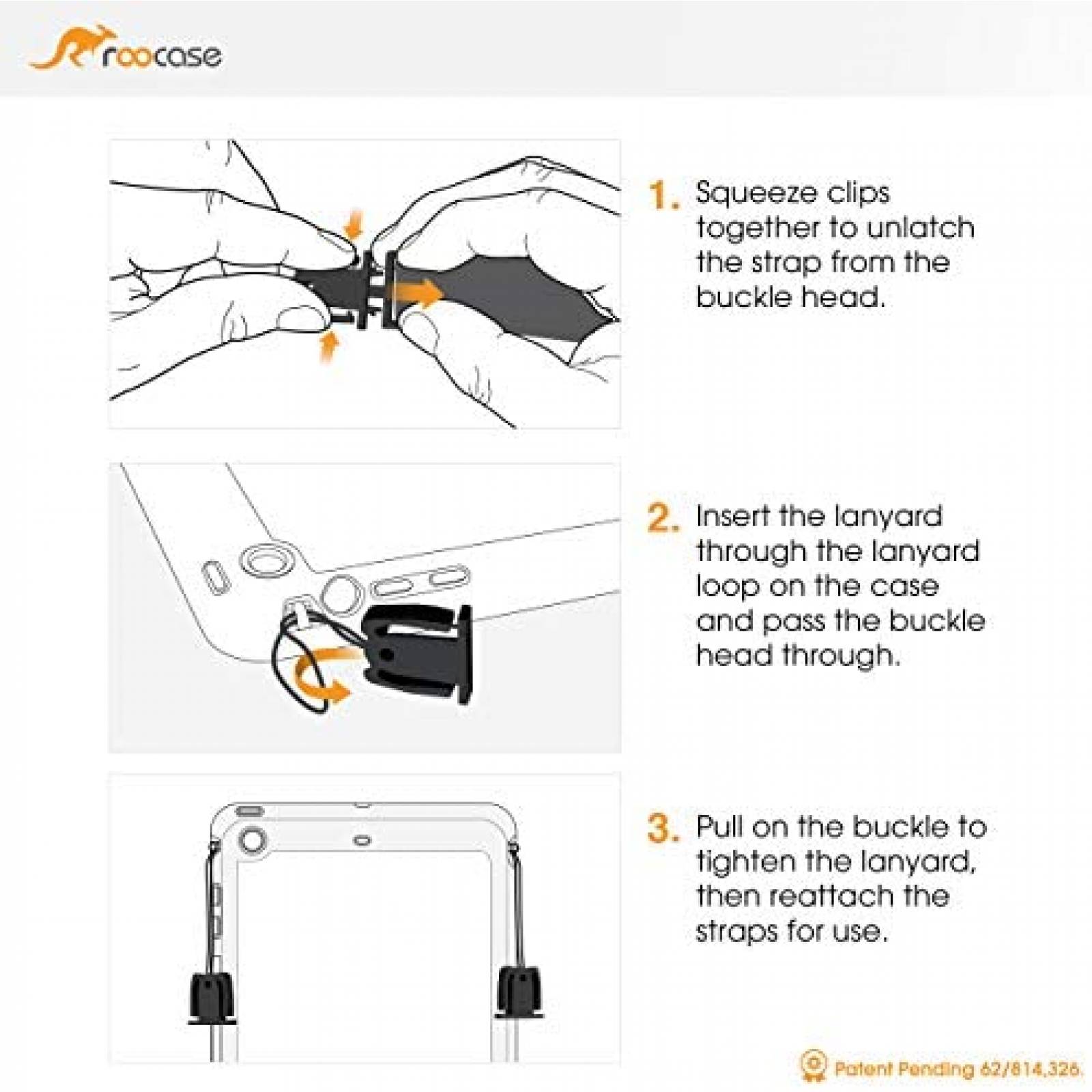 Funda Rigida RooCASE para iPad Pro/Air/Mini 9.7'' -Blanco