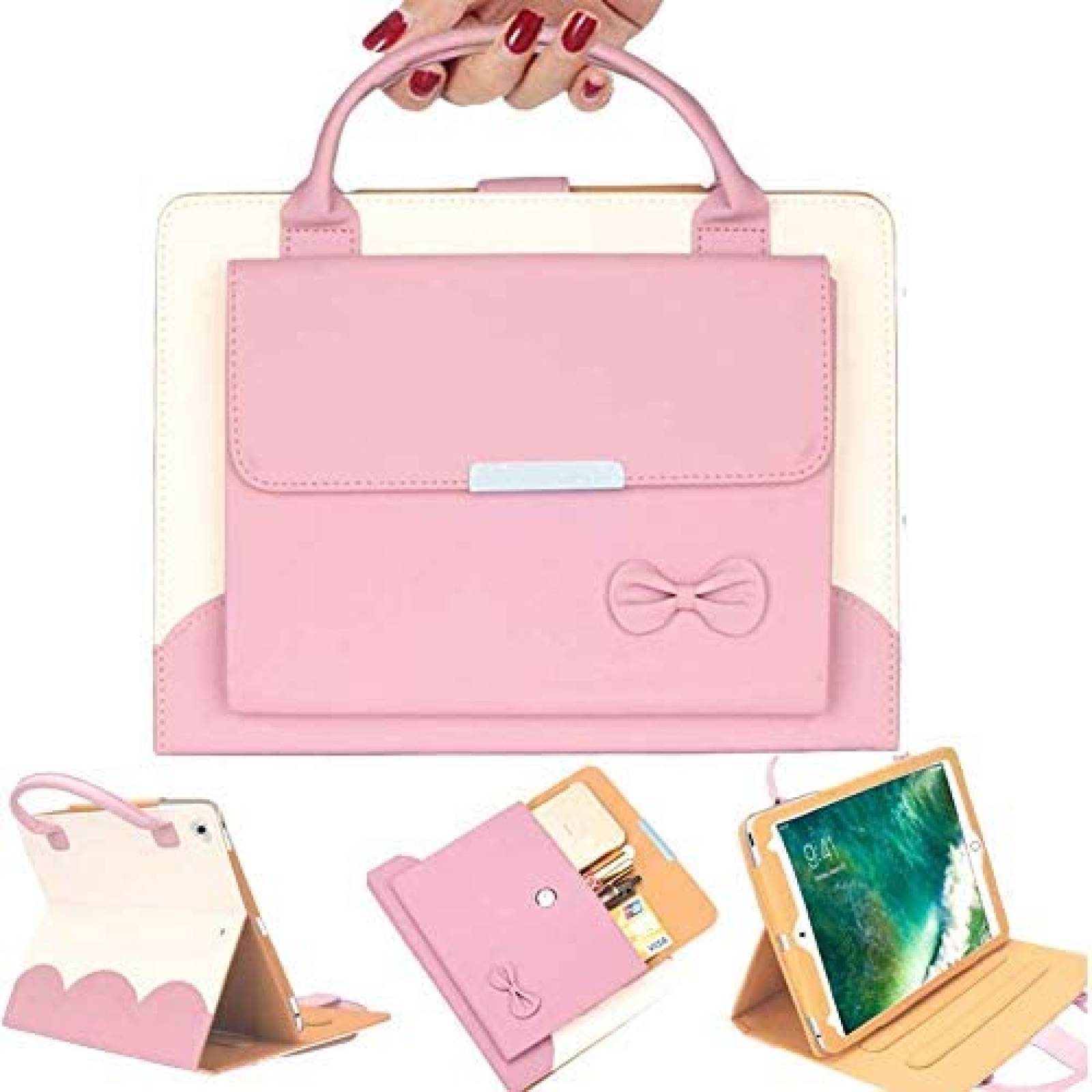 Funda de Bolso FEENM para iPad Pro de 11''cde Piel -Rosa