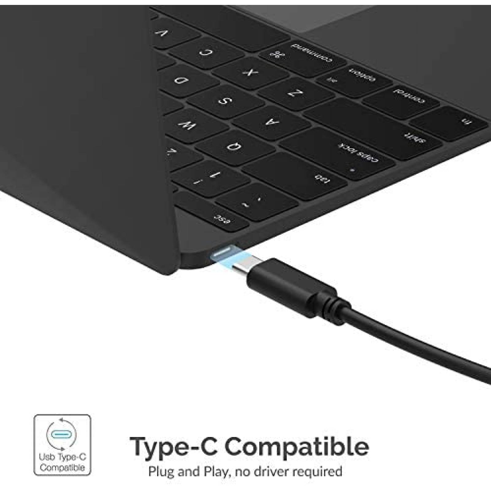 Adaptador Sabrent USB tipo A o C a estandar RJ45 -Negro