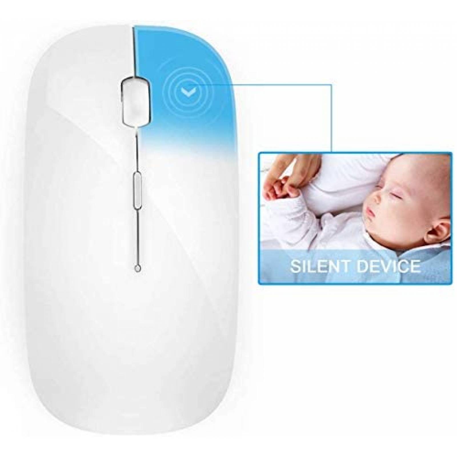 Teclado y Mouse GAMCATZ Inalambricos para Macbook -Blanco