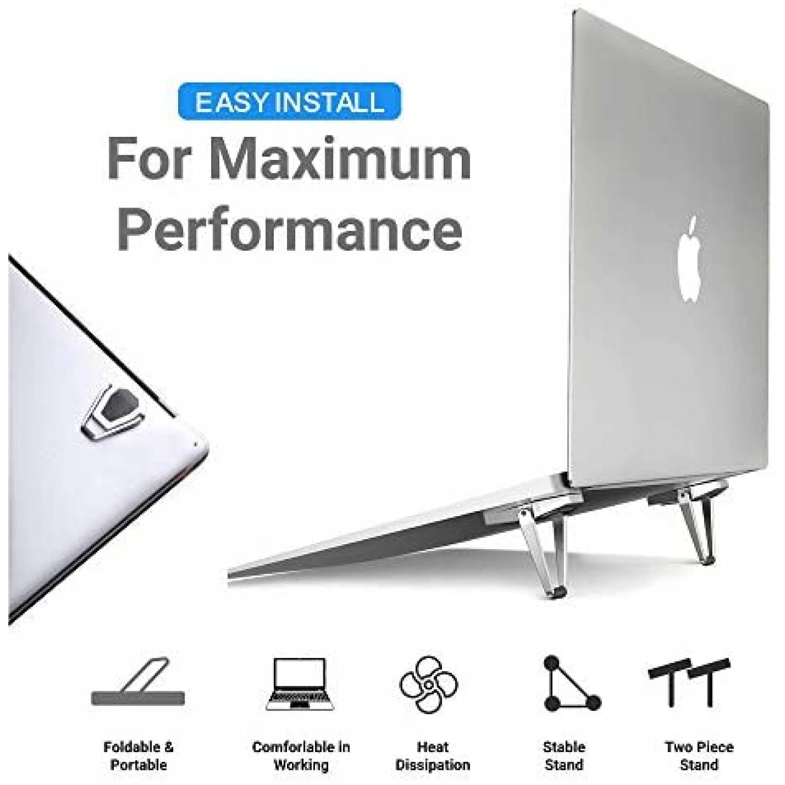 Soportes para Laptop GEN1 2 Pzs Aluminio Ajustable -Plateado