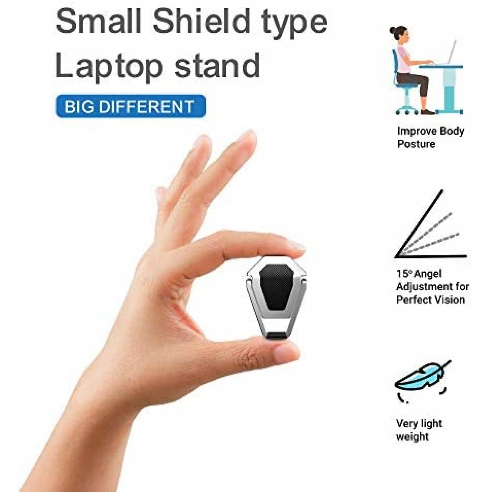 Soportes para Laptop GEN1 2 Pzs Aluminio Ajustable -Plateado