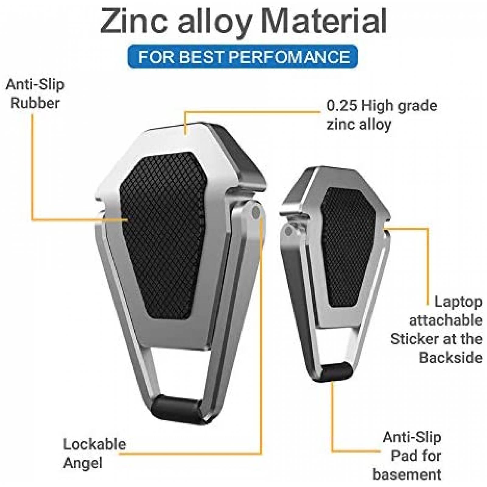 Soportes para Laptop GEN1 2 Pzs Aluminio Ajustable -Plateado