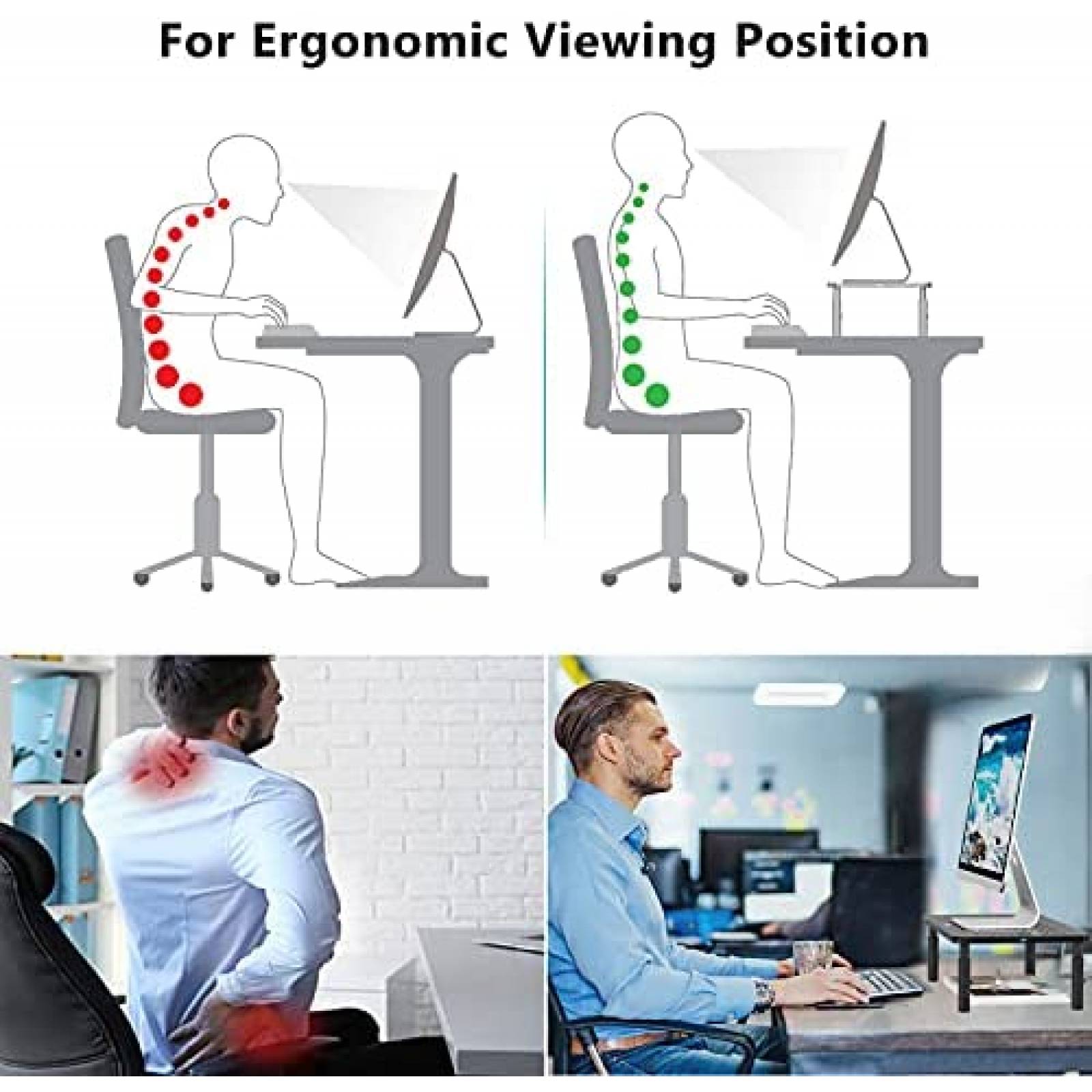 Soporte vertical para monitor WALI ajustable 3 alturas