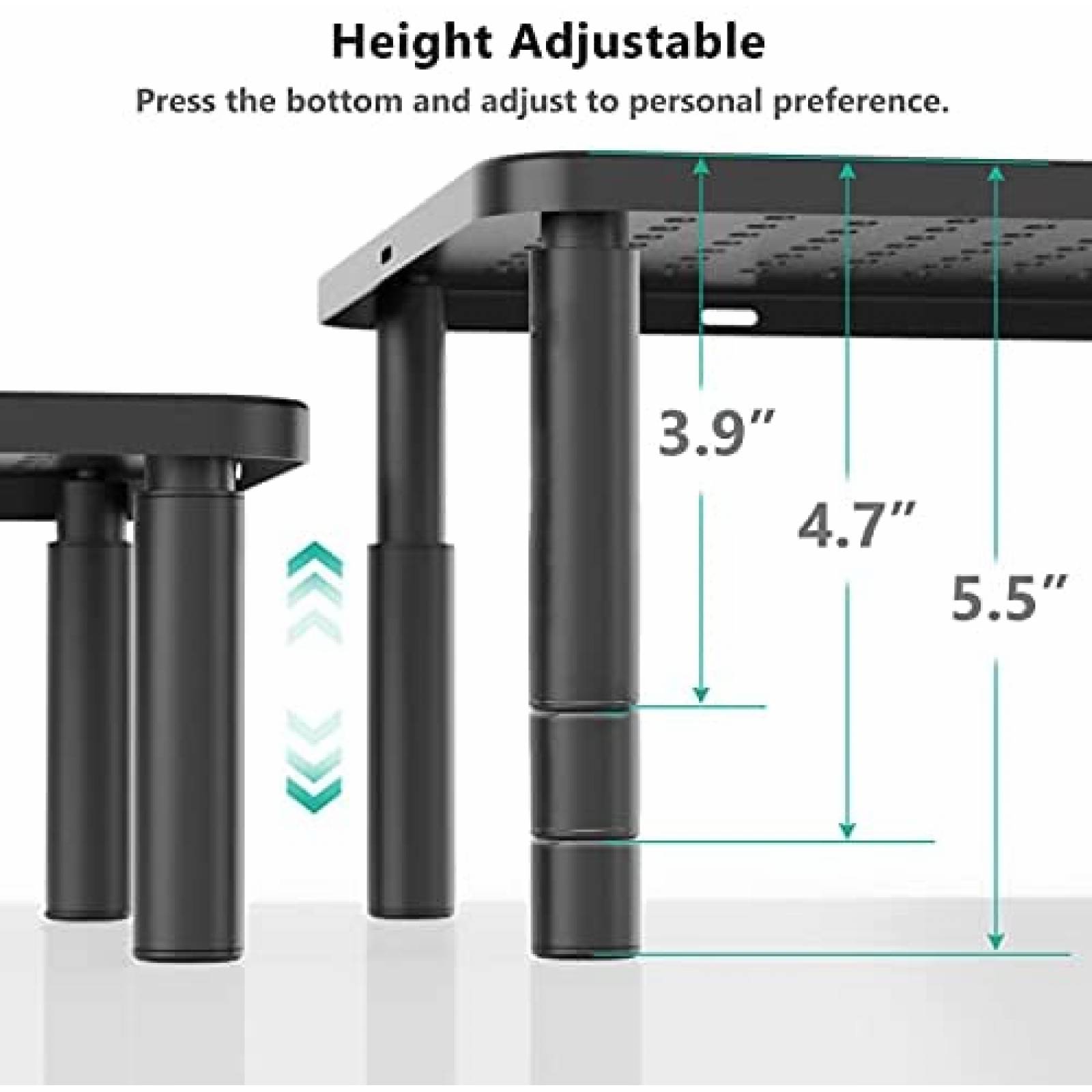 Soporte vertical para monitor WALI ajustable 3 alturas