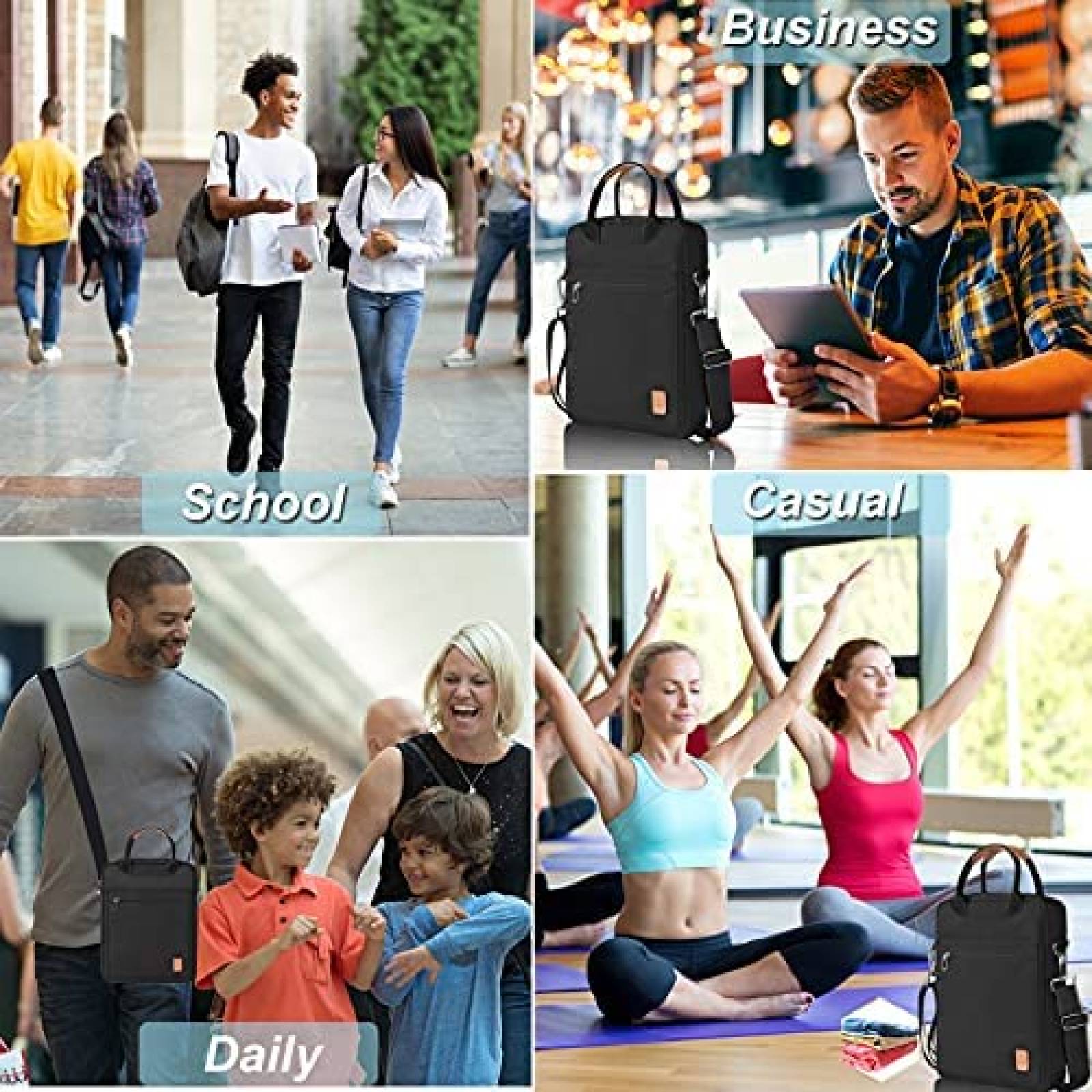 Maletin Teastar WIWU 11.4"x8.5"x1.9" Impermeable -Negro