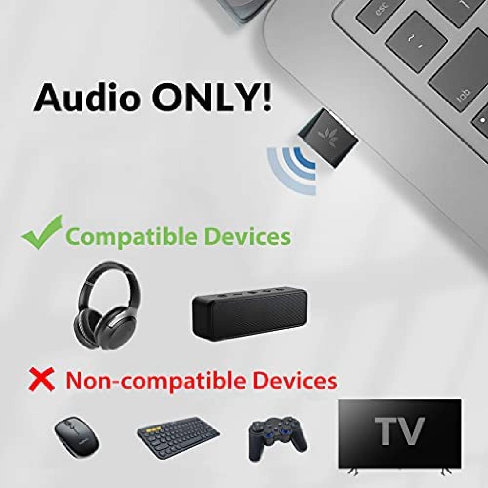 Adaptador Avantree DG80 Bluetooth Comaptible -Negro
