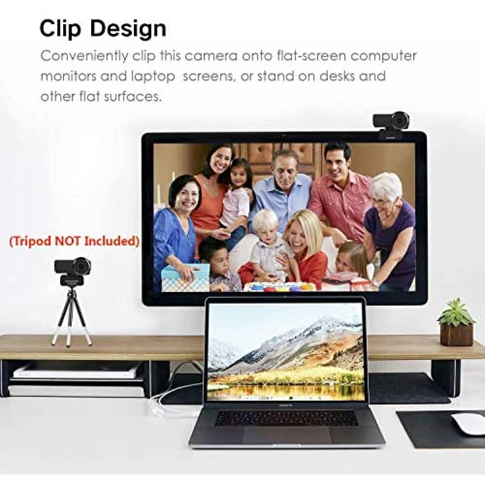 Camara Web AUSDOM AW635 FHD Mas Auriculares De PC -Negro