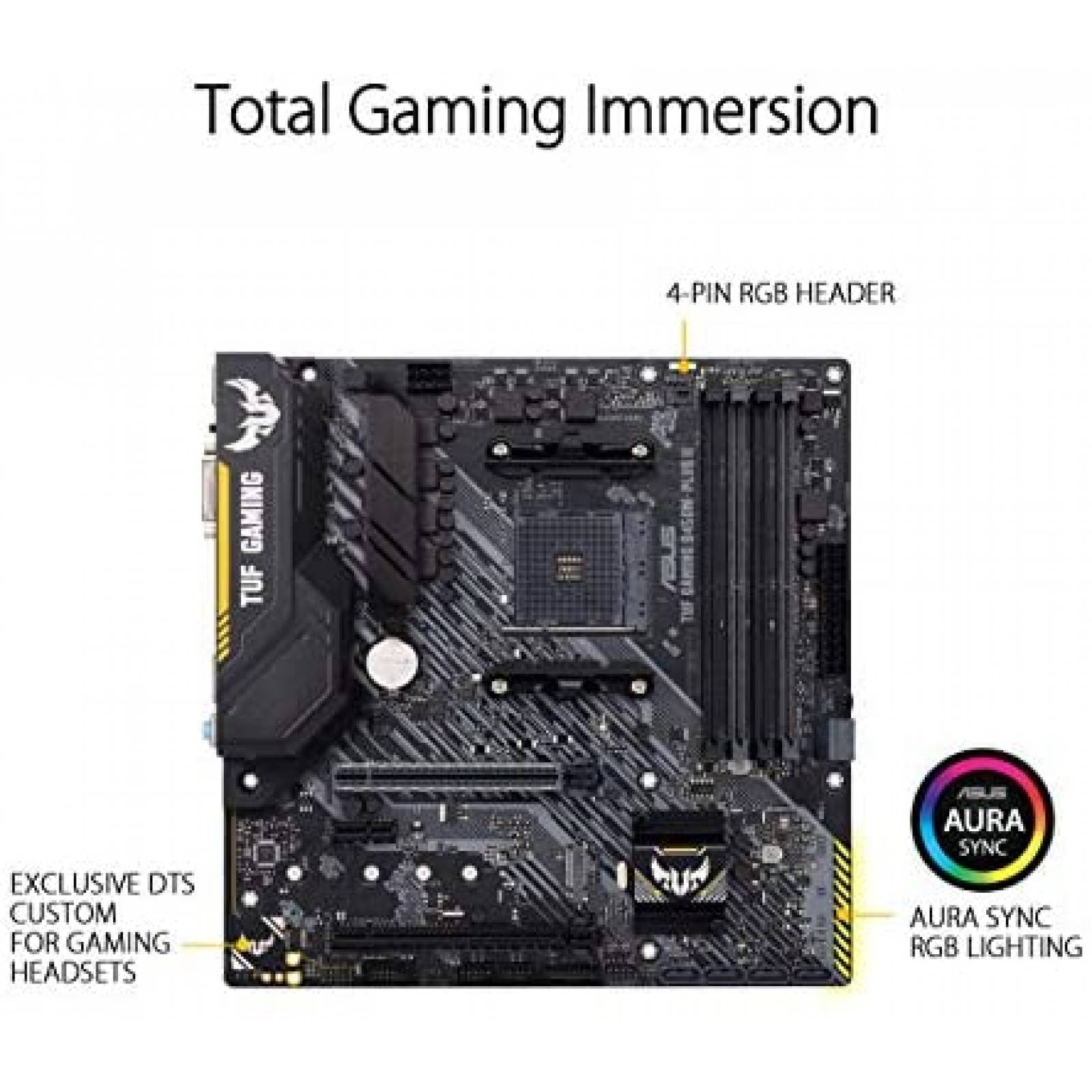 Motherboard ASUS B450M PLUS II Compatible con Ryzen 5000
