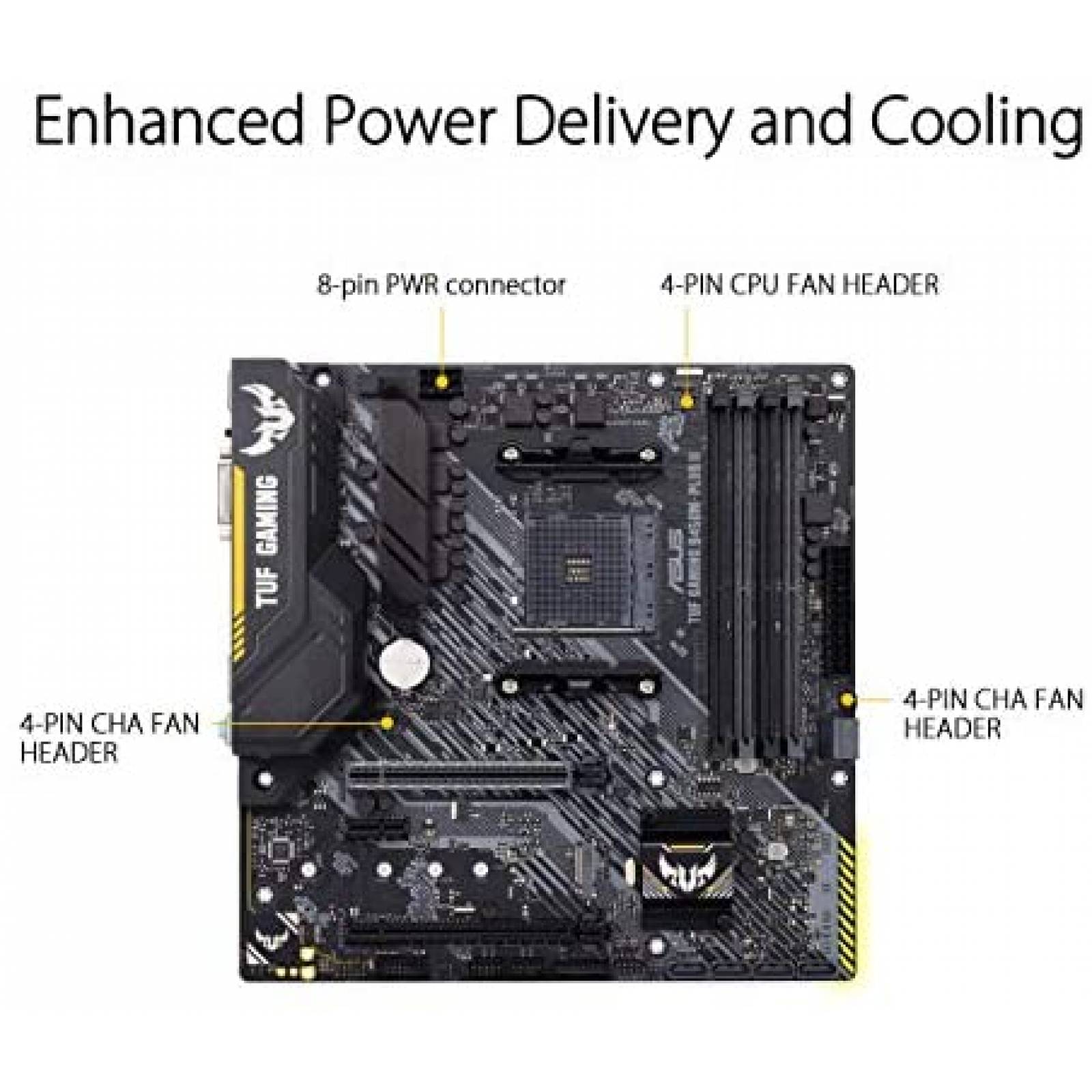 Motherboard ASUS B450M PLUS II Compatible con Ryzen 5000