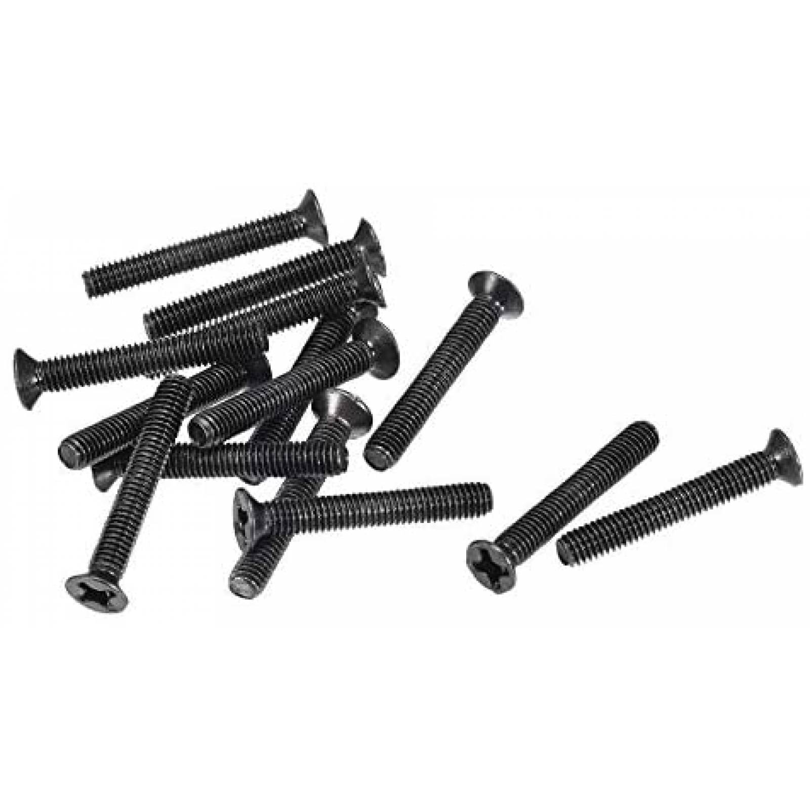 Tornillos uxcell Phillips M3 x 20mm cabeza plana -Negro