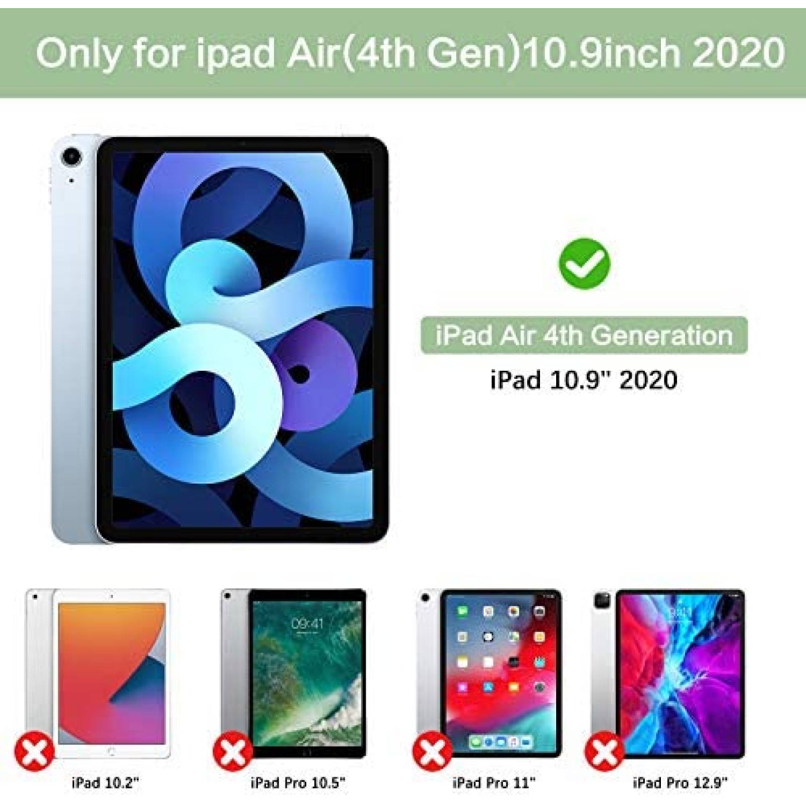 Funda para iPad Air 4 BENTOBEN con Sujetador de Lapiz -Azul