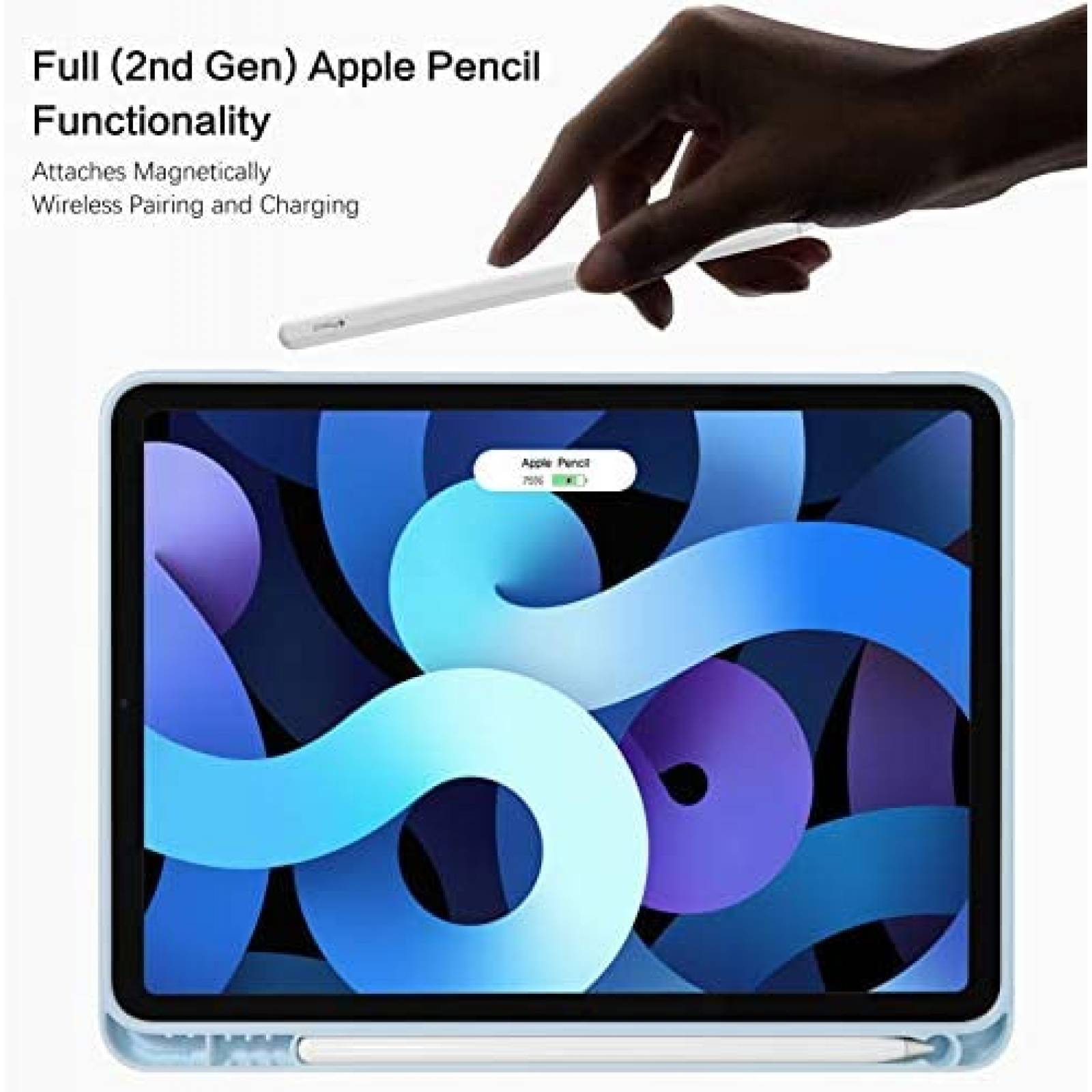 Funda para iPad Air 4 BENTOBEN con Sujetador de Lapiz -Azul