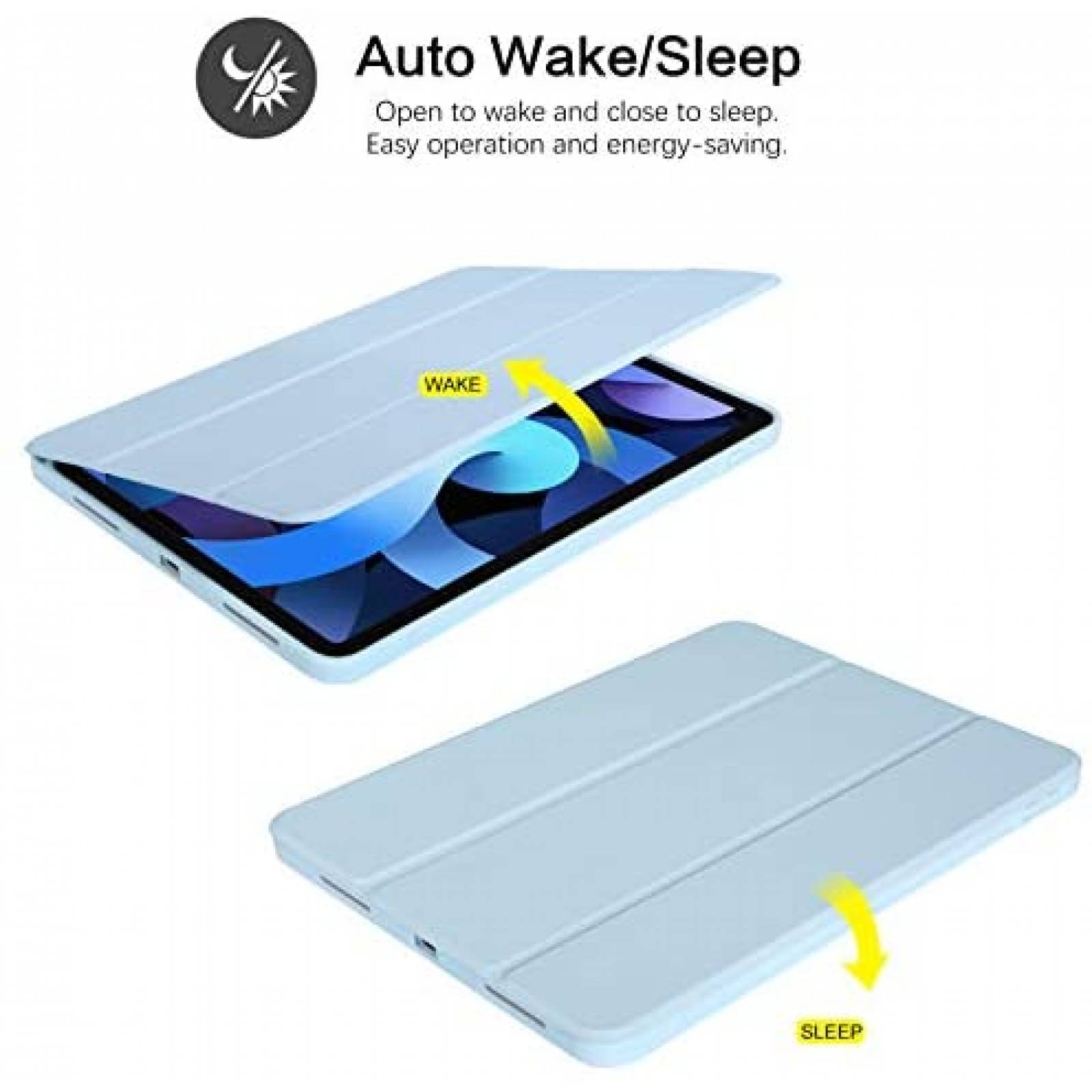 Funda para iPad Air 4 BENTOBEN con Sujetador de Lapiz -Azul