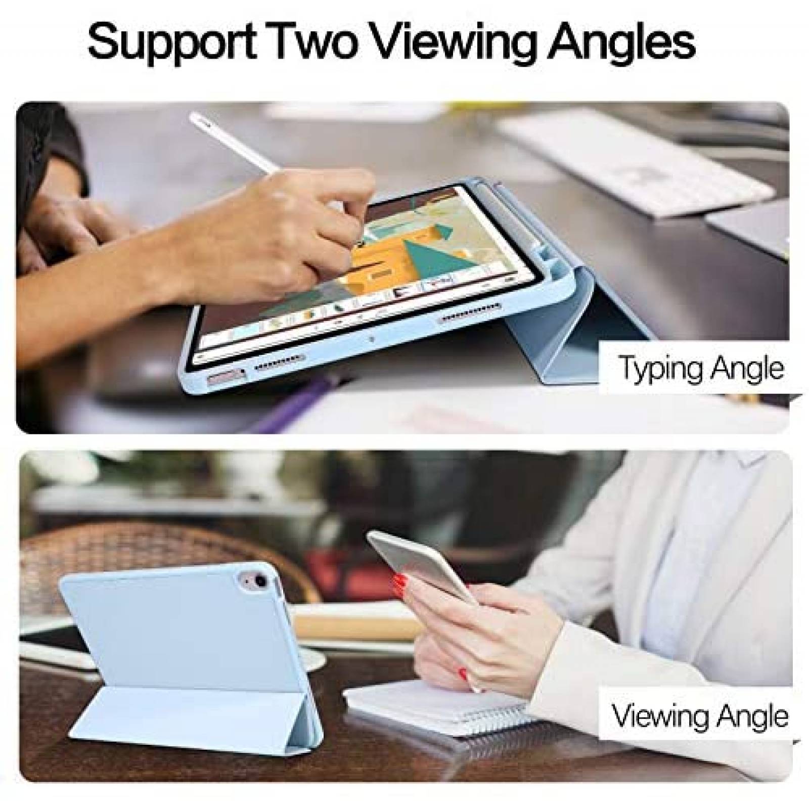 Funda para iPad Air 4 BENTOBEN con Sujetador de Lapiz -Azul