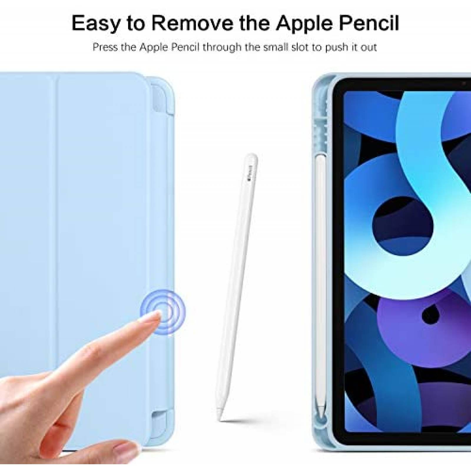 Funda para iPad Air 4 BENTOBEN con Sujetador de Lapiz -Azul