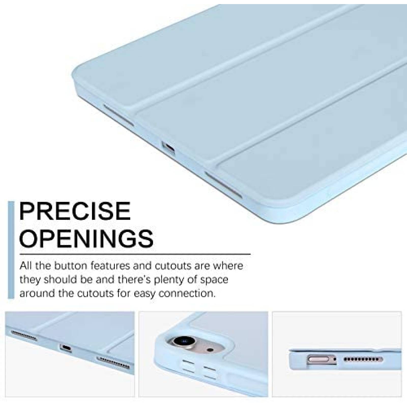 Funda para iPad Air 4 BENTOBEN con Sujetador de Lapiz -Azul