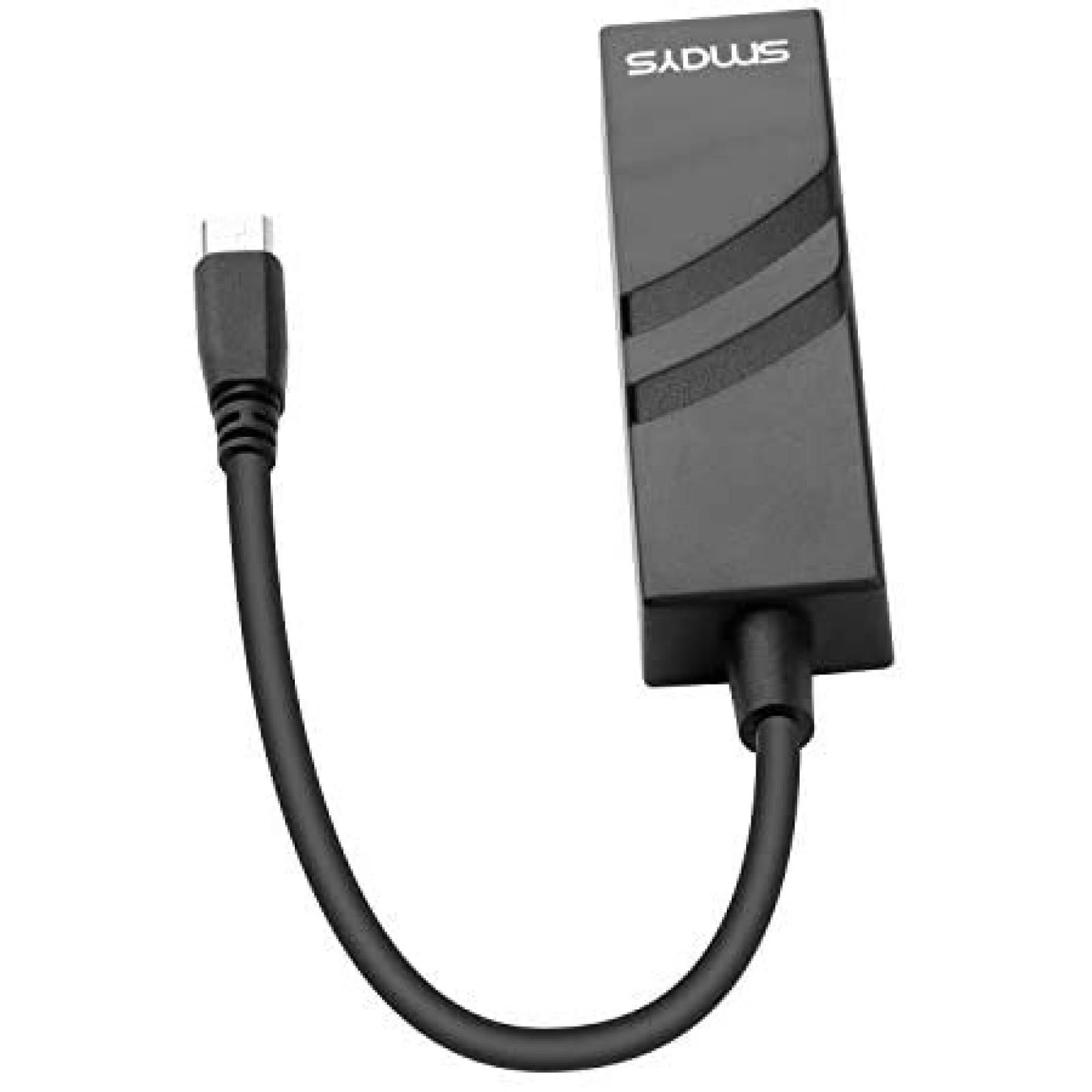 Adaptador Smays OTG Micro B a Ethernet de 0.1 Gbps -Negro