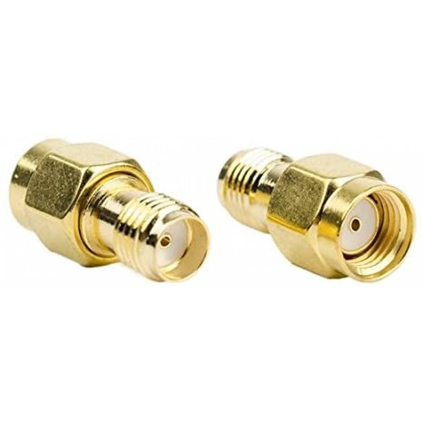 Adaptador DHT Electronics SMA Hembra a Macho 2 Pzs -Dorado